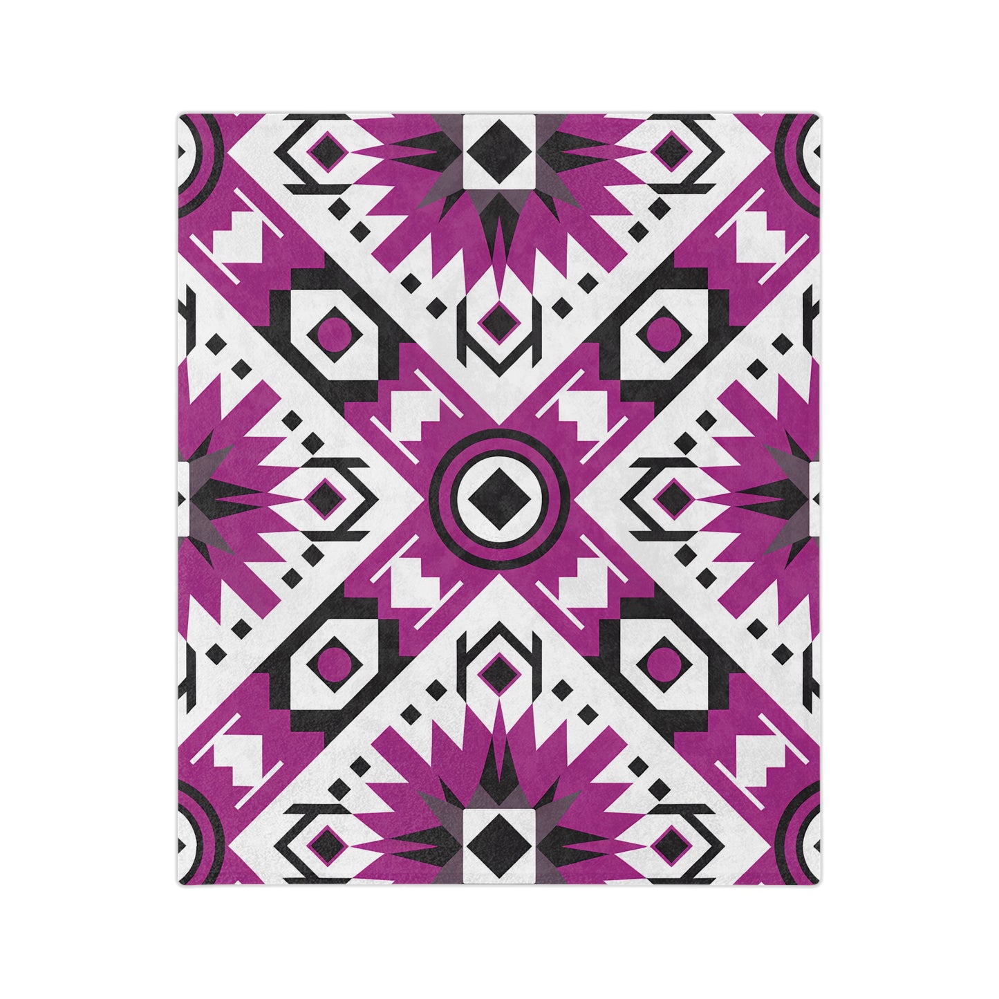Boho Chic Velveteen Microfiber Blanket - Cozy Home Decor, Gift for Her, Tribal Pattern, Indoor/Outdoor Throws, Birthday, Housewarming - LOLA VEGAS ART
