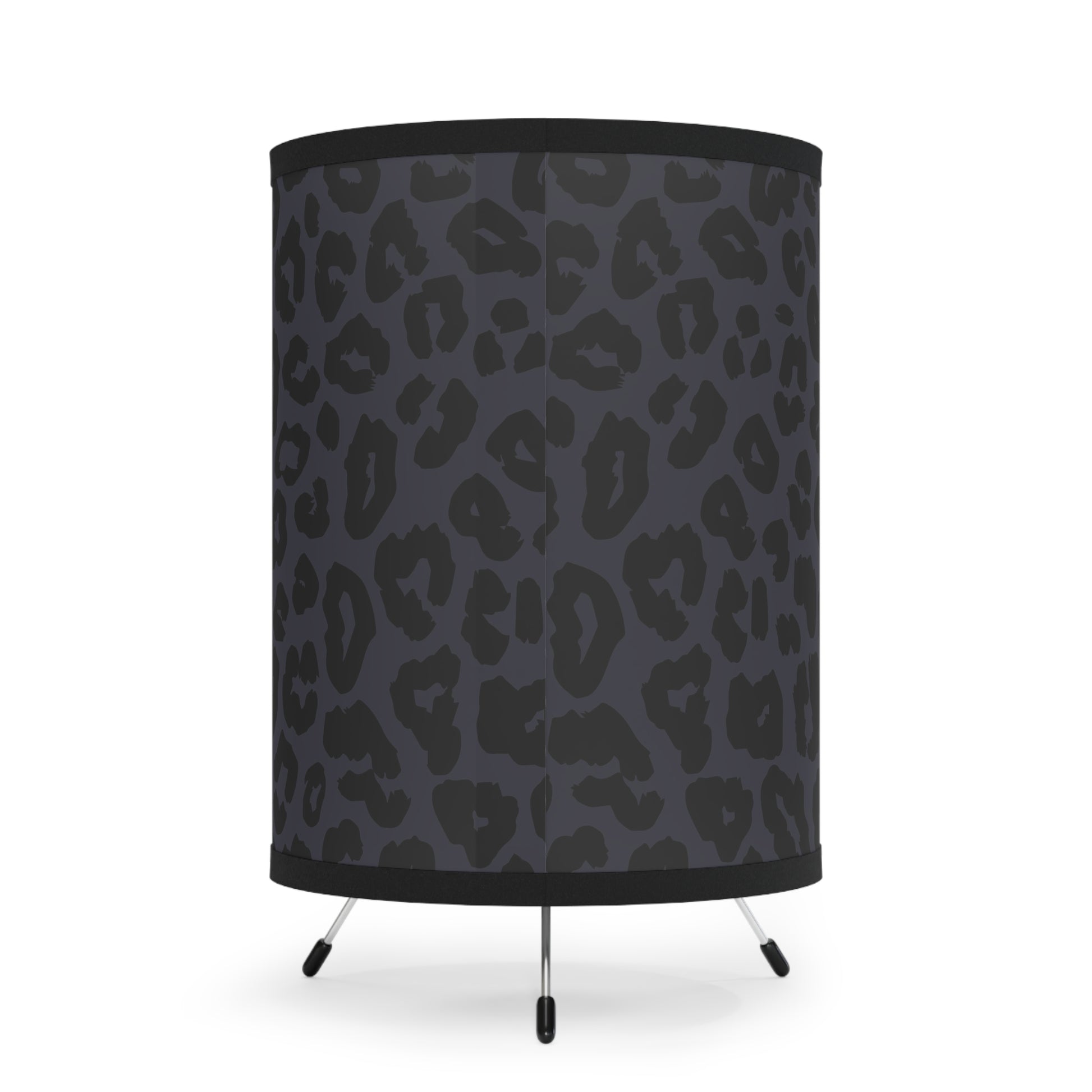 Table Lamp, Black Leopard Print Tripod Lamp, Hollywood Regency Home Decor, US/CA Plug, Glamorous Night Light, Dramatic Reading Lamp, - LOLA VEGAS ART