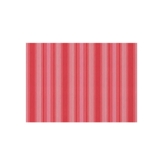 Coral Pink Stripe Pattern Outdoor/Indoor Rug | Patio Mat, Waterproof Porch Runner