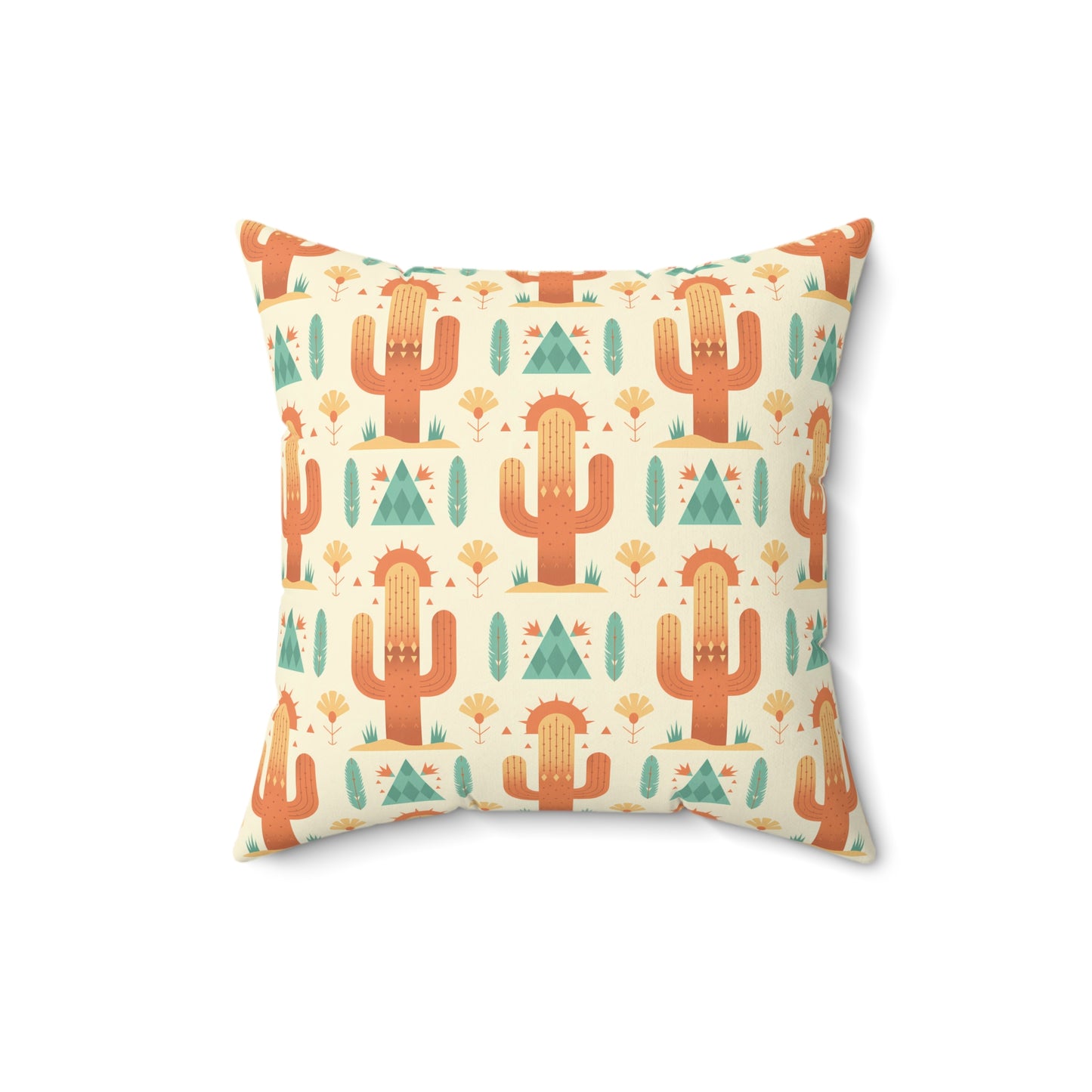 Desert Cactus Throw Pillow, Boho Home Decor, Cozy Living Room Accent, Southwest Style Cushion, Great for Spring & Summer - LOLA VEGAS ART