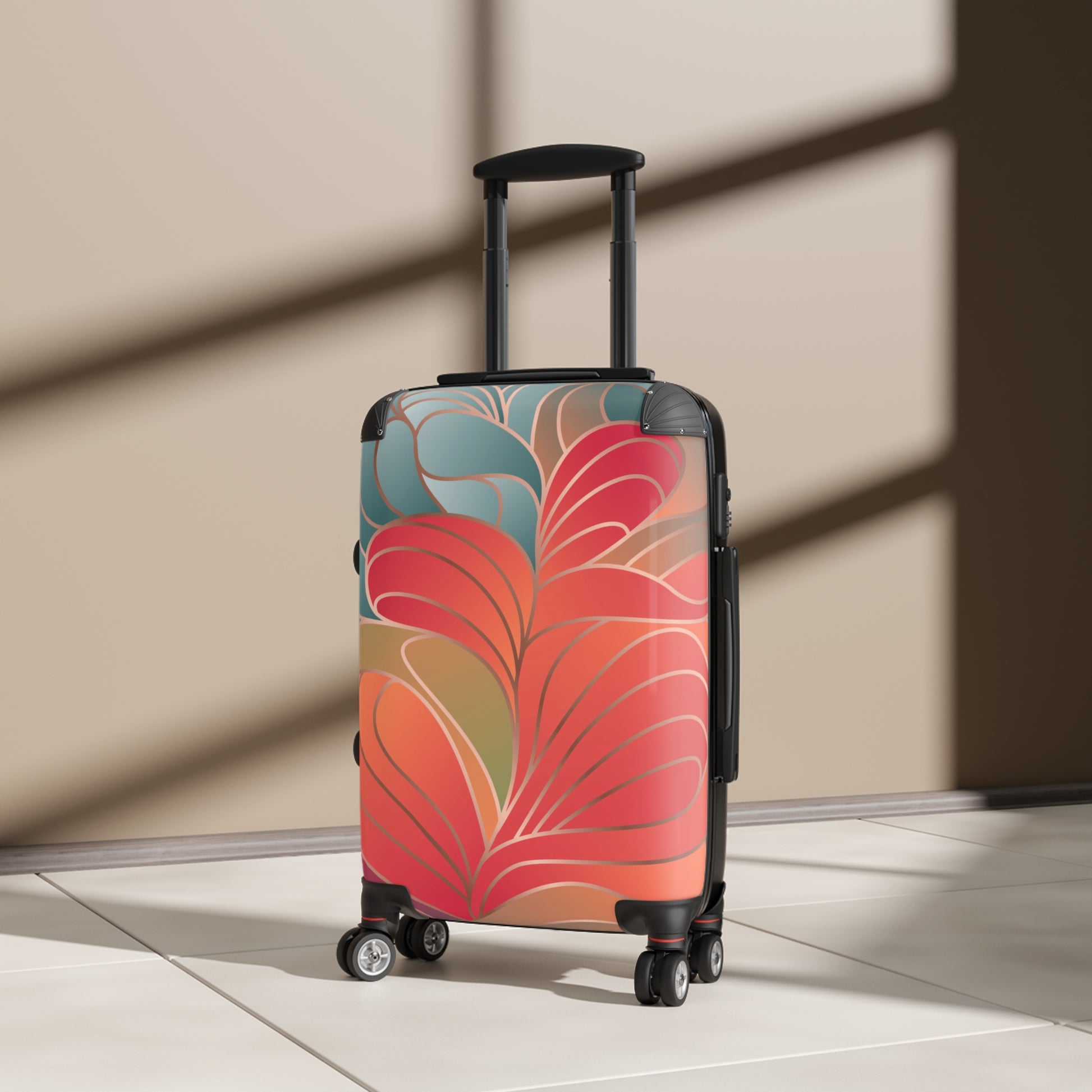 Bohemian Patterned Suitcase, Trendy Luggage for Travel Lovers, Unique Bag for Vacations, Stylish Carry-On for Adventurers, Fun Gift for - LOLA VEGAS ART