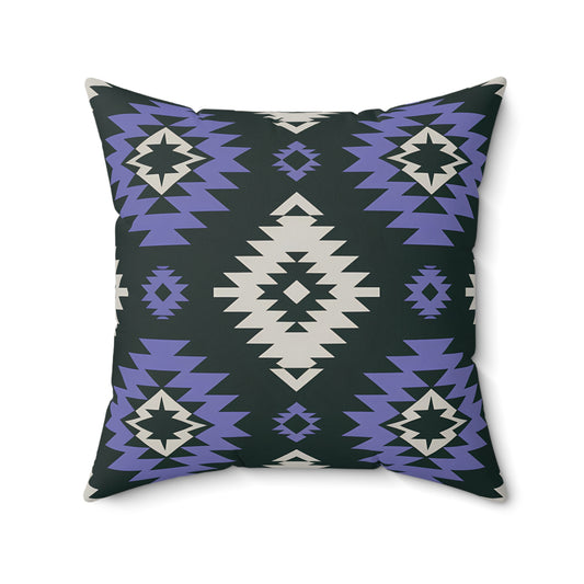 Boho Chic Square Pillow, Modern Home Decor, Stylish Couch Cushion, Tribal Pattern Throw Pillow, Cozy Living Room Accent, Southwestern Decor - LOLA VEGAS ART