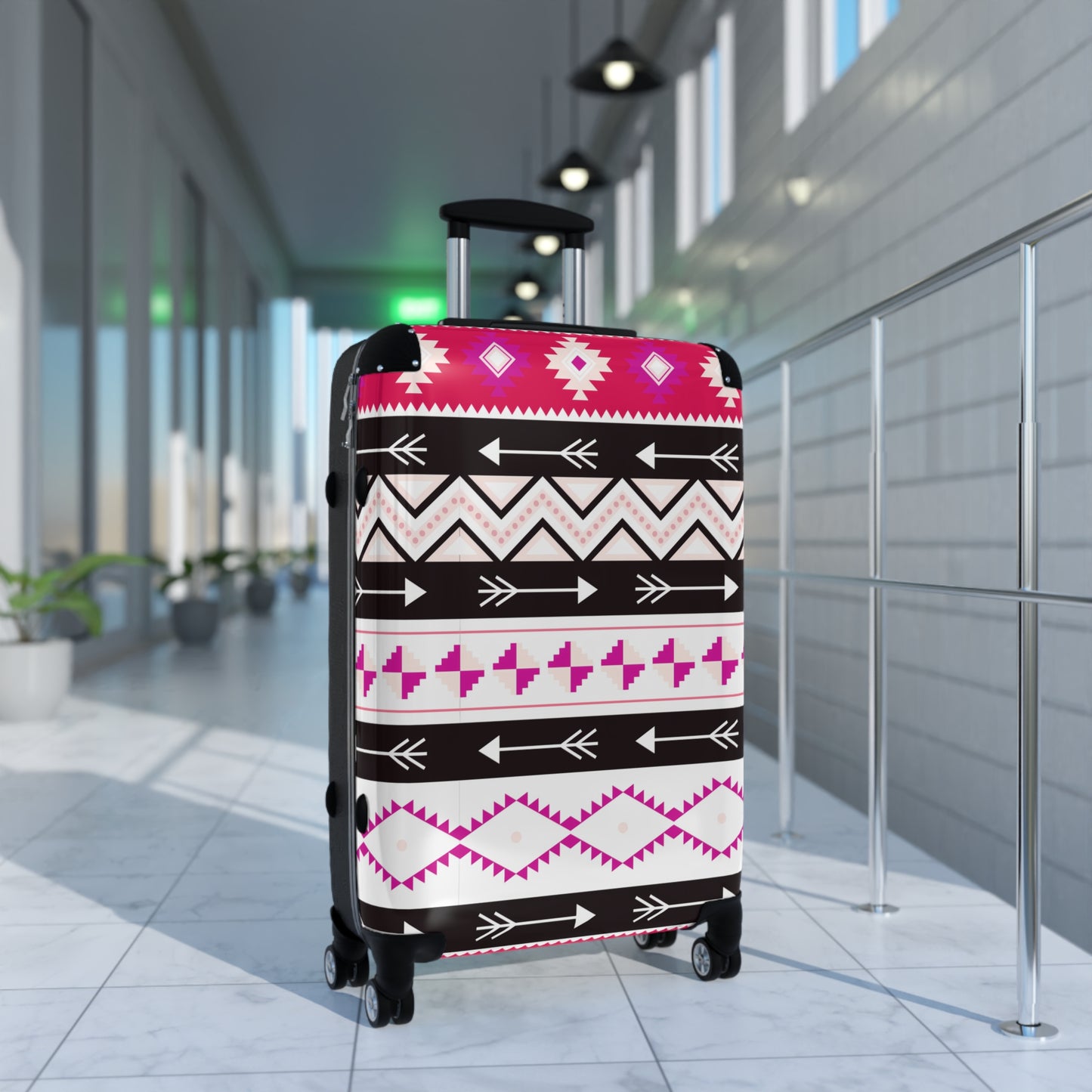 Vibrant Travel Suitcase | Stylish Luggage, Boho Pattern Rolling Case, Travel Essentials, Vacation Must-Have, Gift for Travelers - LOLA VEGAS ART