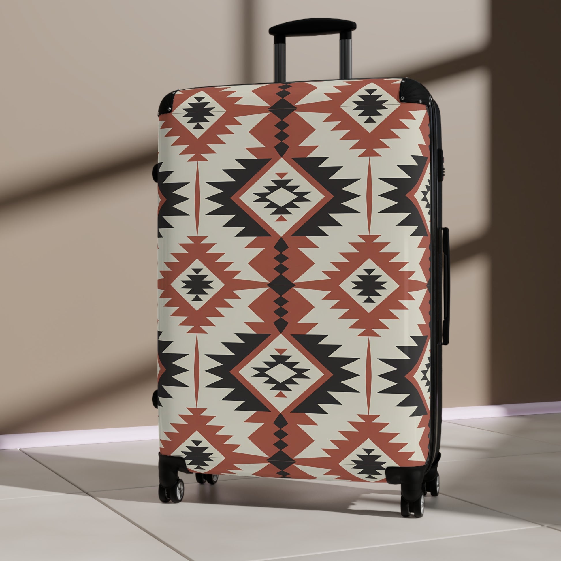 Bohemian Patterned Suitcase, Travel Luggage, Unique Gift for Travelers, Vacation Gear, Stylish Rolling Bag, Adventure Ready - LOLA VEGAS ART