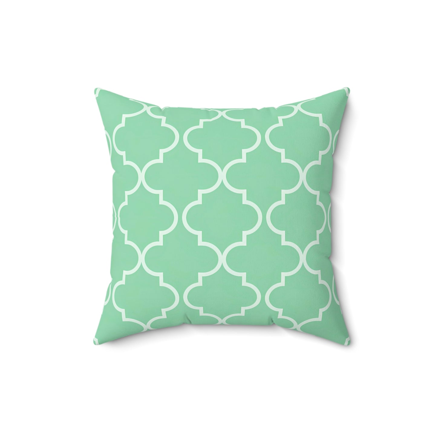 Mint Green Geometric Accent Pillow | Modern Home Decor, Throw Cushion, Living Room Pillow, Wedding Gift, Cozy Accent, Moroccan Quatrefoil - LOLA VEGAS ART