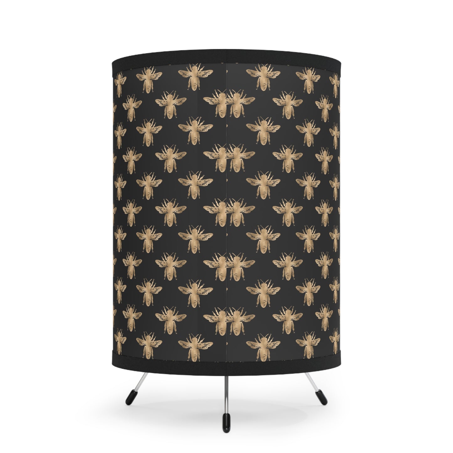 Bee Pattern Tripod Lamp - Unique Home Decor, Stylish Lighting, Insect Lover Gift, Modern Design, Interior Accents, Cozy Atmosphere