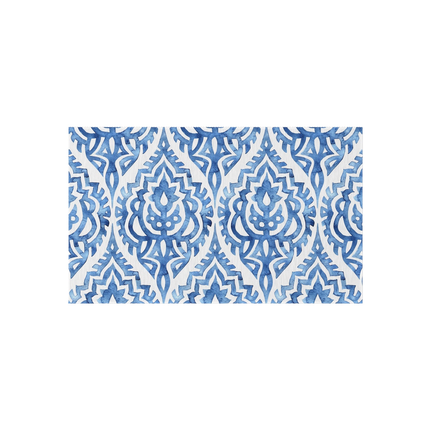 Outdoor/Indoor Rug in Elegant Blue Pattern, Patio Decor, Garden Style, Camping Accessory, Indoor/Outdoor Mat - LOLA VEGAS ART