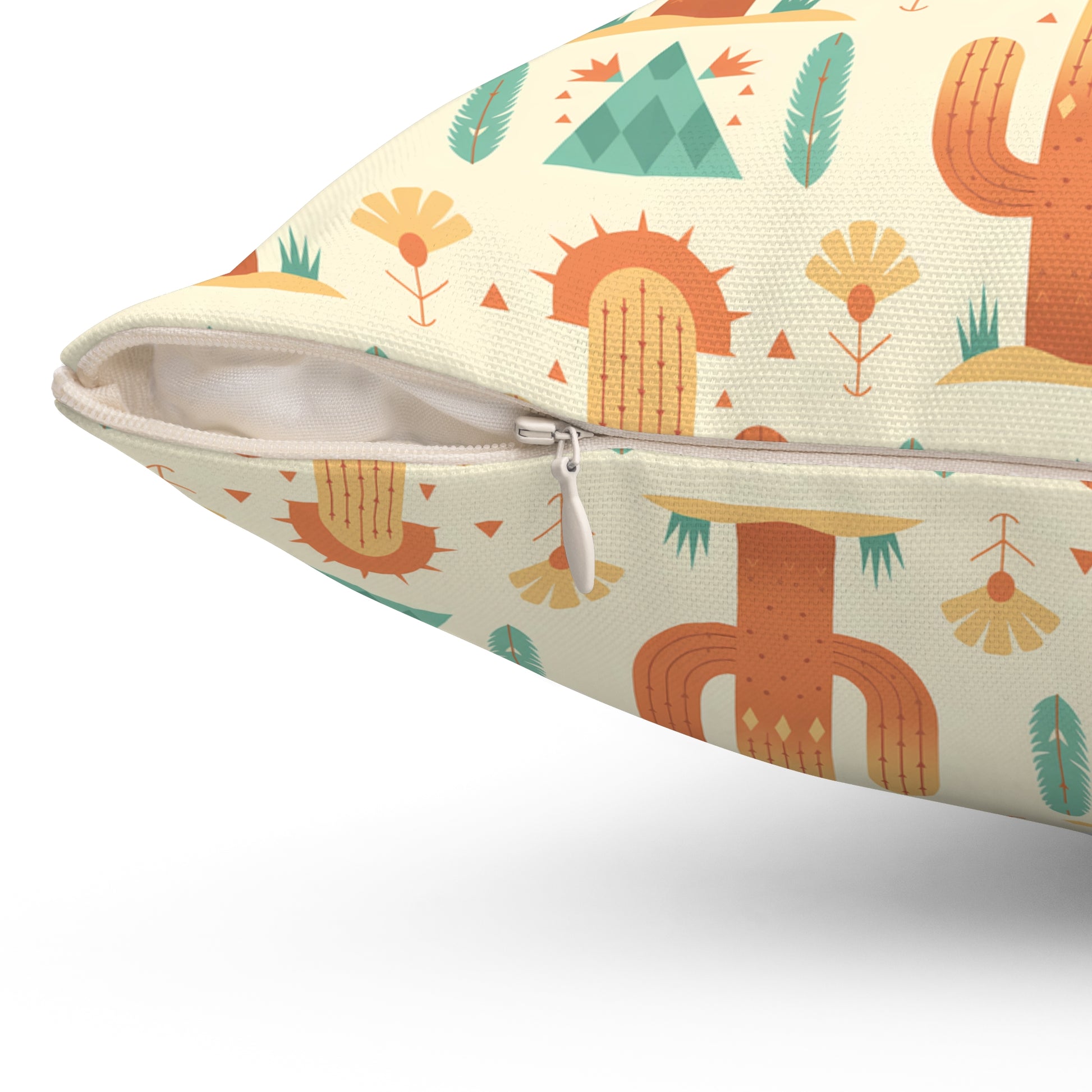 Desert Cactus Throw Pillow, Boho Home Decor, Cozy Living Room Accent, Southwest Style Cushion, Great for Spring & Summer - LOLA VEGAS ART