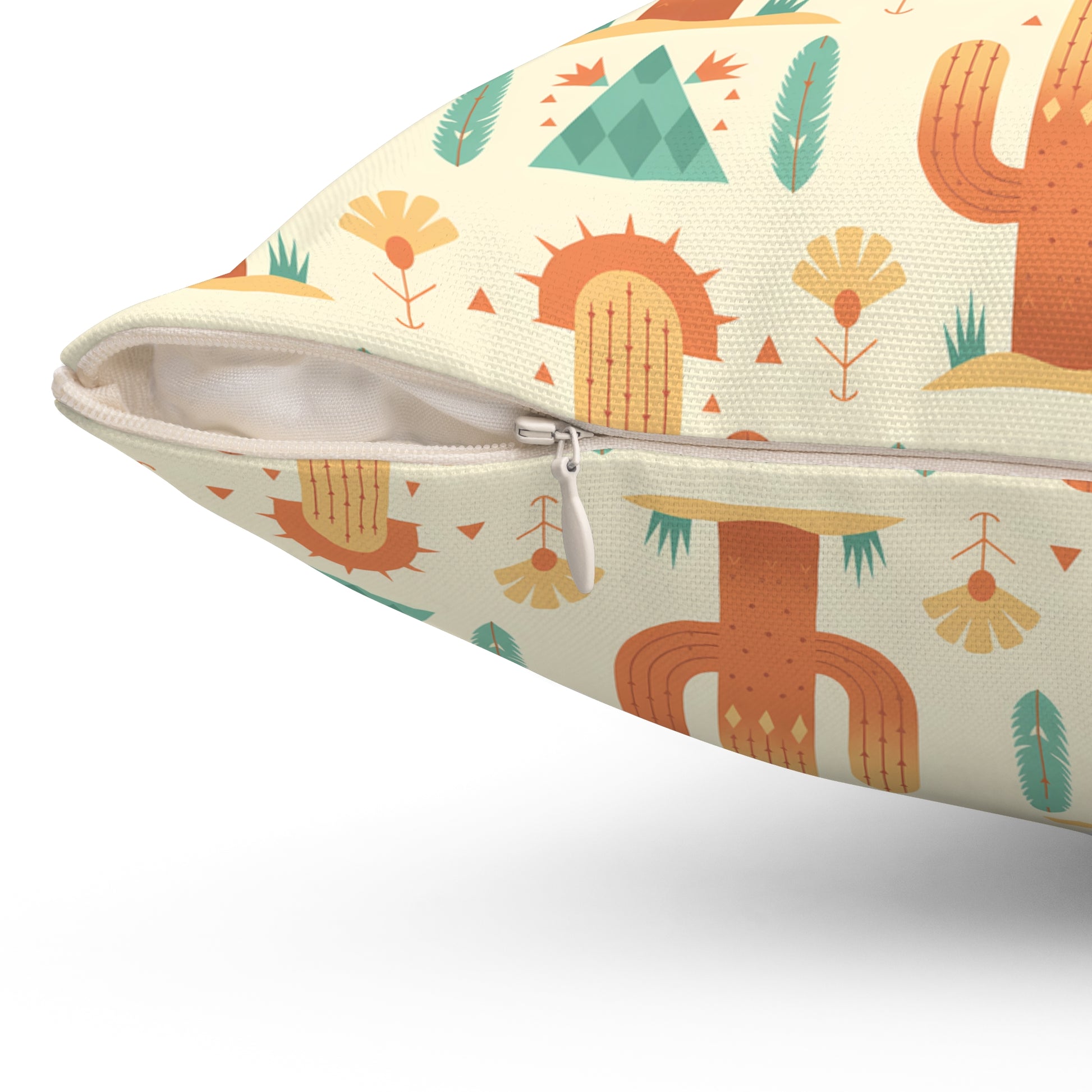 Desert Cactus Throw Pillow, Boho Home Decor, Cozy Living Room Accent, Southwest Style Cushion, Great for Spring & Summer - LOLA VEGAS ART