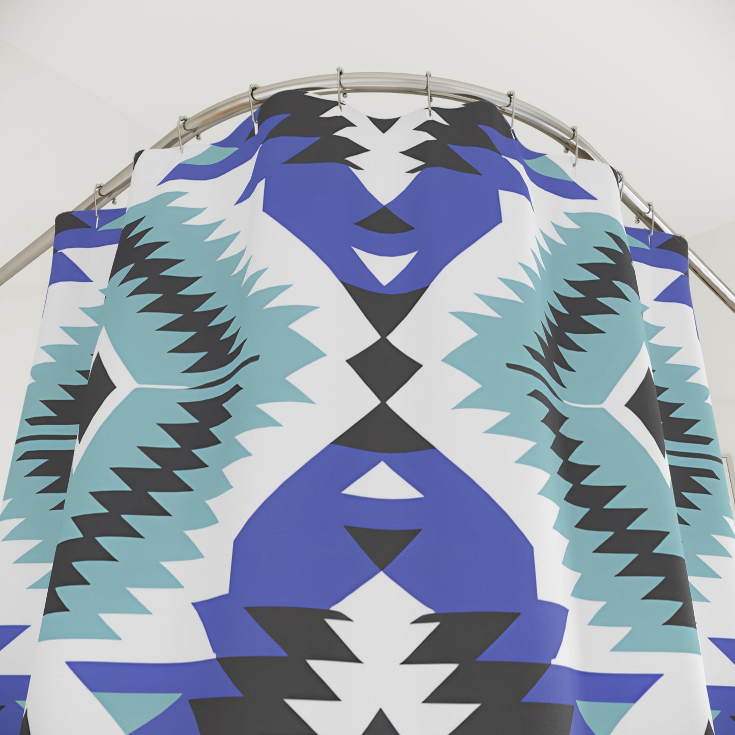 Tribal Pattern Shower Curtain, Bohemian Bathroom Decor, Vibrant Home Accessory, Modern Shower Curtain, Gift for New Home - LOLA VEGAS ART
