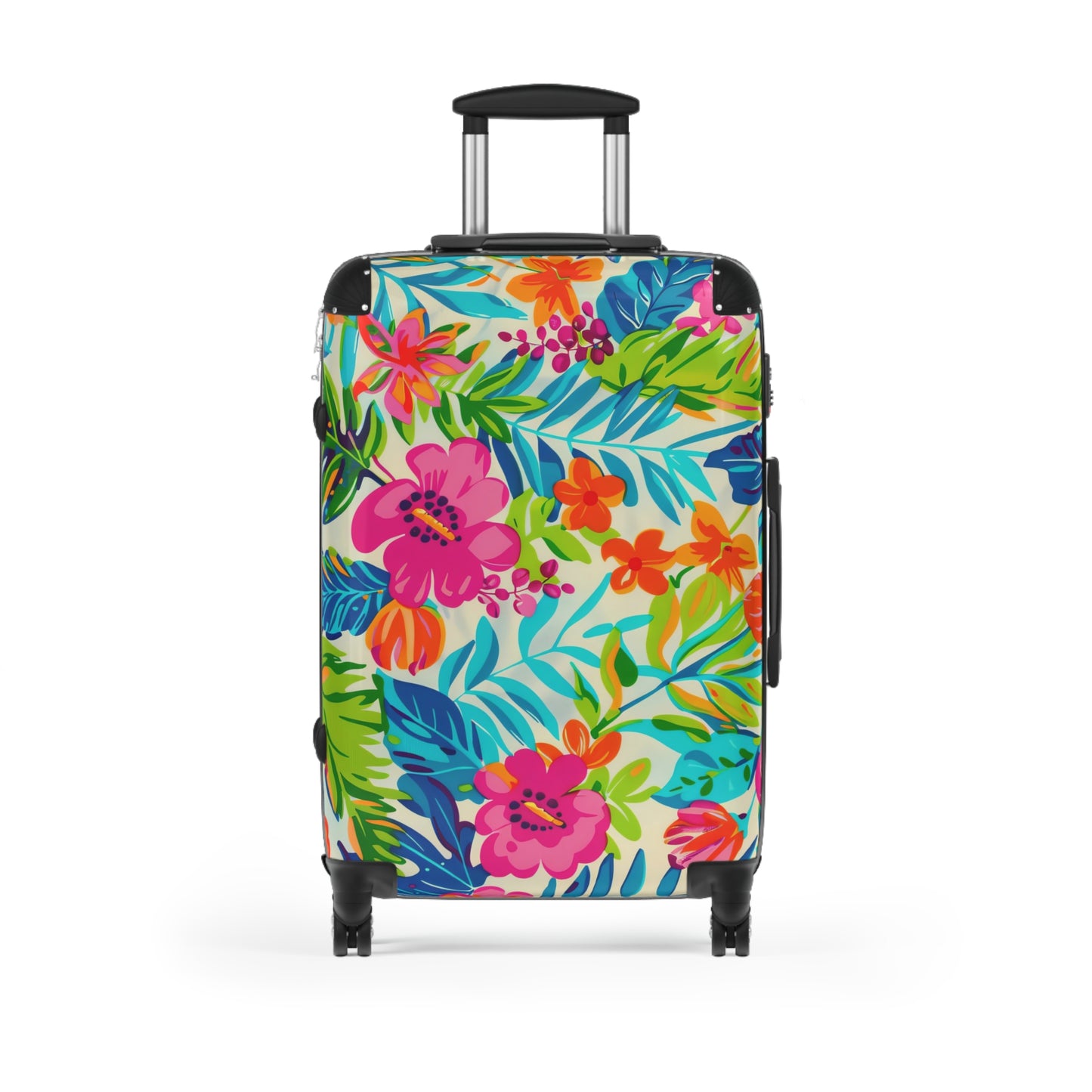 Vibrant Floral Suitcase - Travel Bag for Adventurers, Luggage for Beach Vacations, Summer Getaways, Gift for Travelers, Unique Carry-On - LOLA VEGAS ART