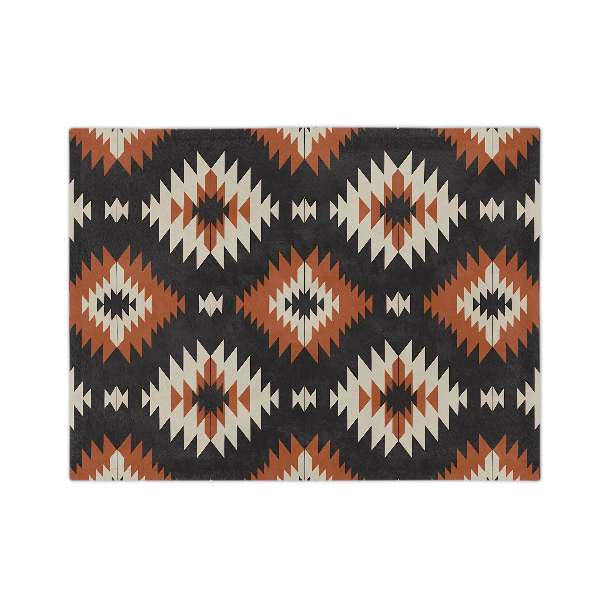 Tribal Print Velveteen Microfiber Blanket | Cozy Home Decor, Native American Inspired Gift, Boho Throw, Wedding Gift, Warm Soft Blanket - LOLA VEGAS ART