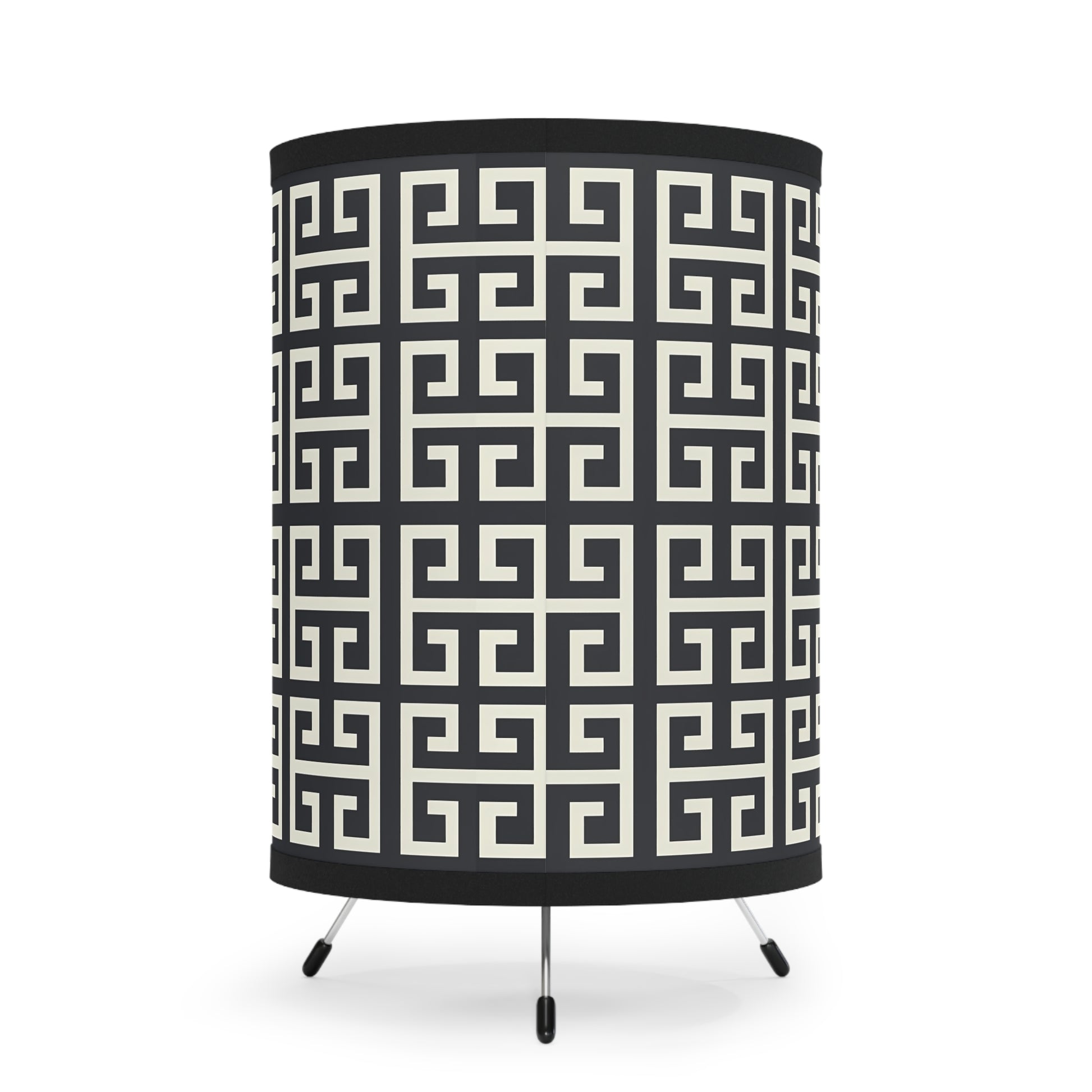 Stylish Tripod Lamp with Geometric Shade - Modern Lighting for Home Decor, Boho Living Room, Gift Ideas, Bedroom Accent - LOLA VEGAS ART