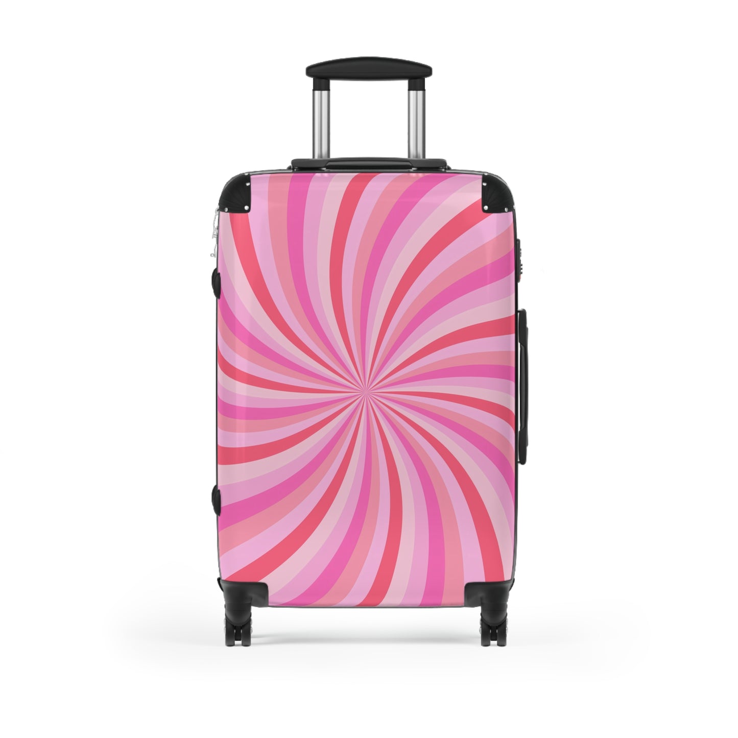 Colorful Pink Swirl Suitcase, Travel Luggage, Pink Spinner Case for Vacation, Unique Travel Accessory, Fun Baggage, Teen Girl Travel - LOLA VEGAS ART