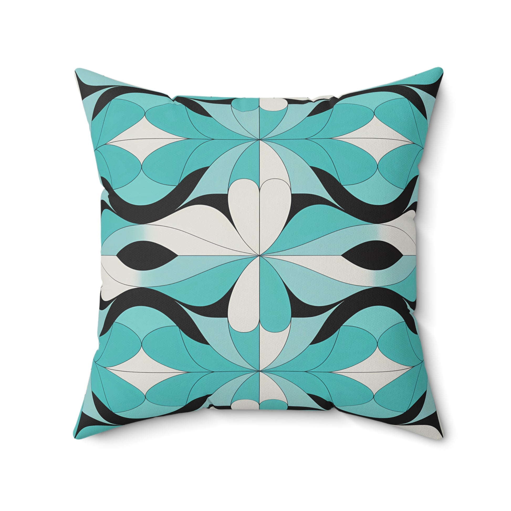 Turquoise Bohemian Chic Decorative Pillow | Modern Home Decor, Throw Pillow for Couch, Art Cushion, Gift for Her, Stylish Accent Cushion - LOLA VEGAS ART