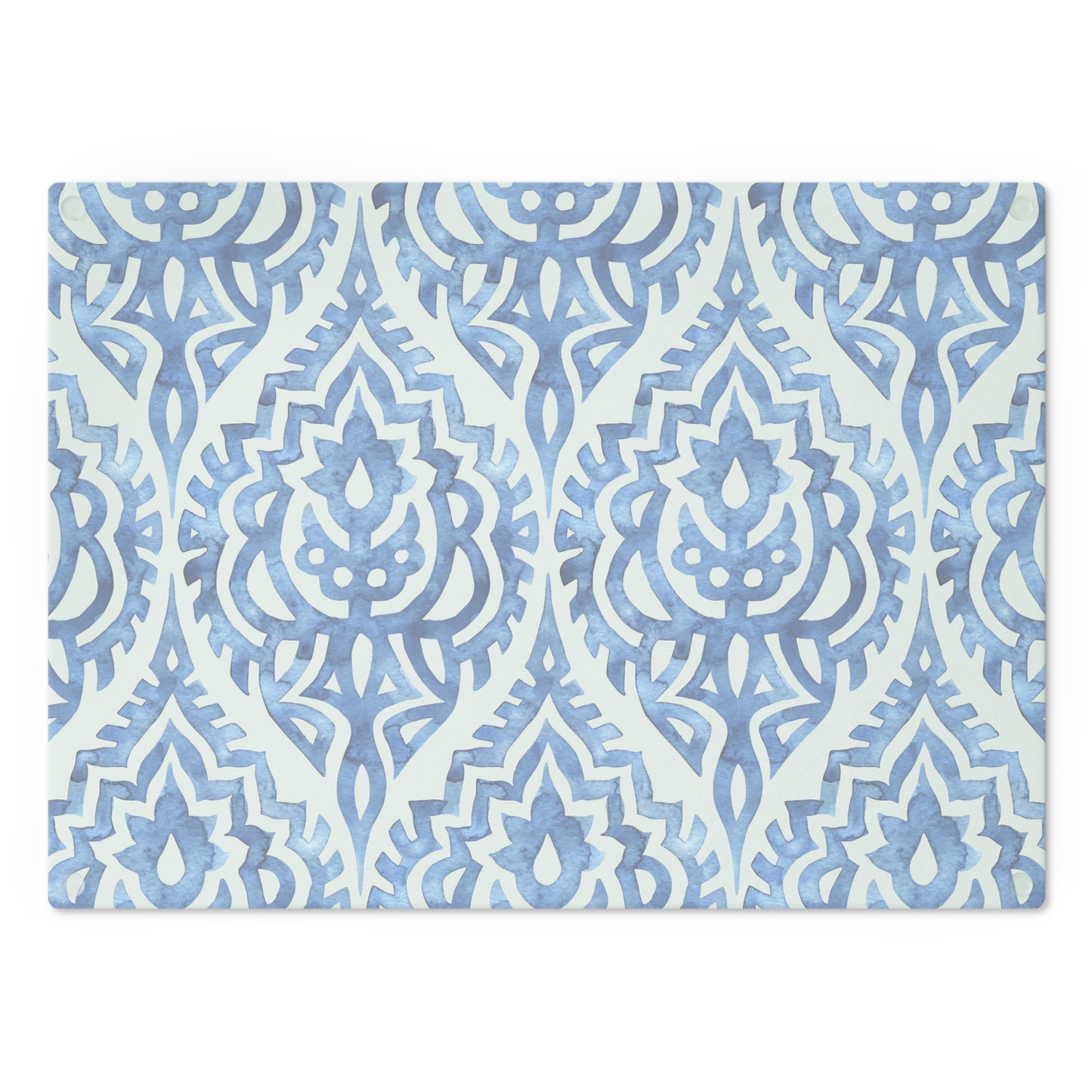 Elegant Blue Patterned Cutting Board, Unique Kitchen Decor, Housewarming Gift, Artisan Serving Board, Wedding Gift, Functional Art - LOLA VEGAS ART