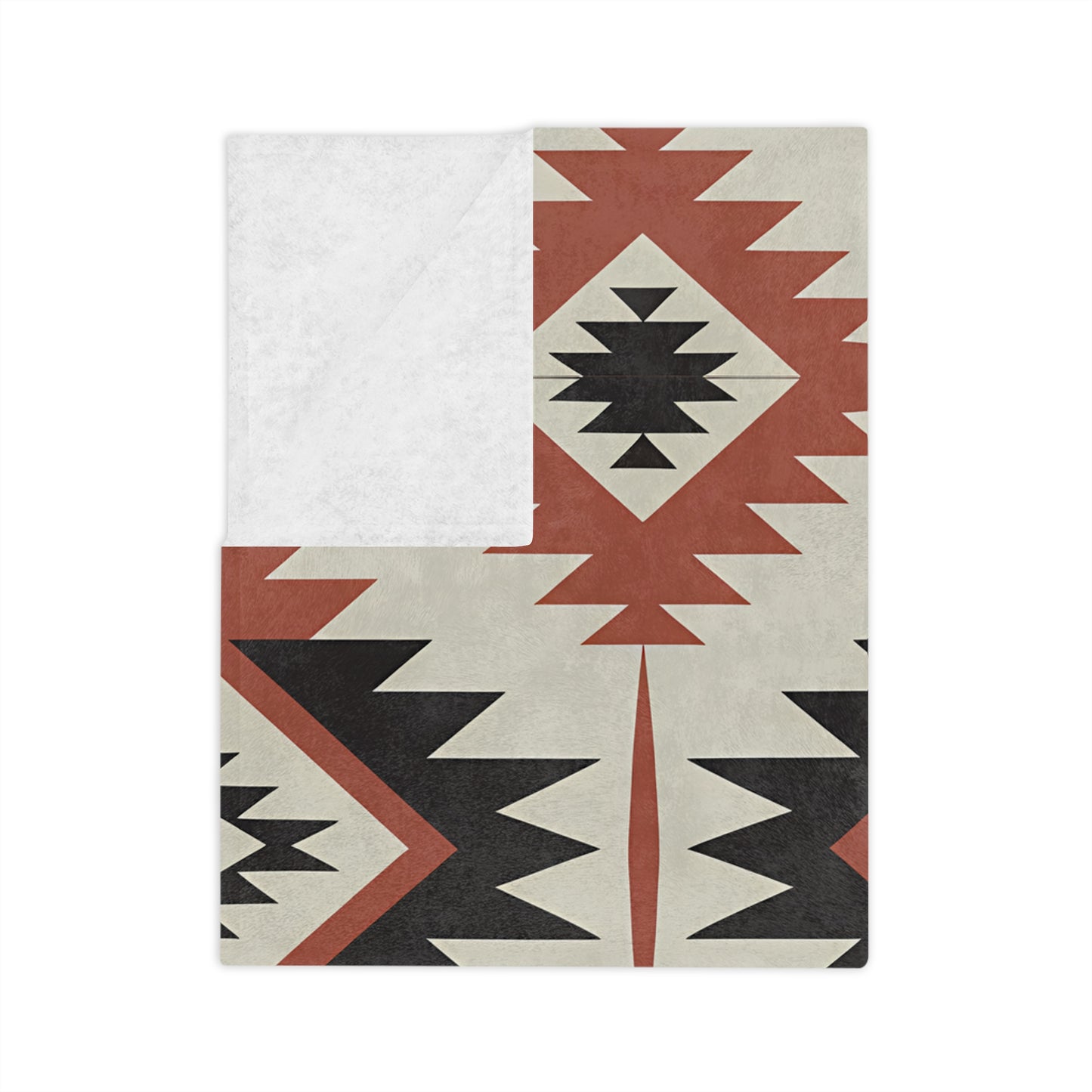 Cozy Southwestern Velveteen Microfiber Blanket, Boho Decor Throw, Warm Couch Cover, Gift for Her, Camping Essential, Tribal Pattern - LOLA VEGAS ART