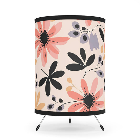 Flower Power Tripod Lamp, Floral Lighting Fixture, Boho Home Decor, Gifts for Plant Lovers, Modern Interior Design - LOLA VEGAS ART