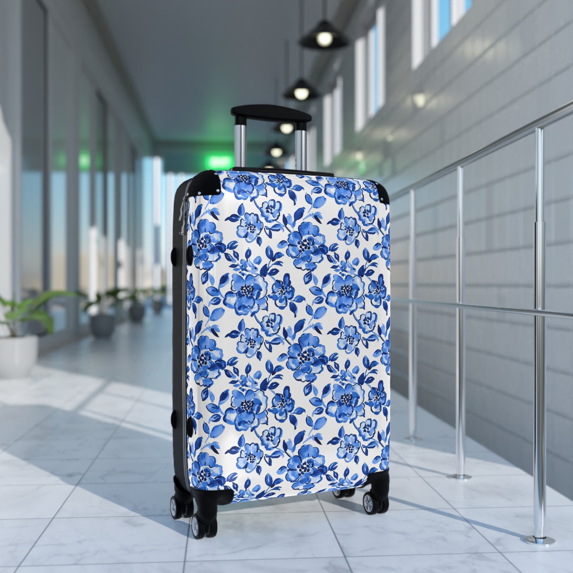 Floral Pattern Suitcase, Stylish Travel Luggage, Perfect for Vacations, Gifts for Travelers, Trendy Suitcase for Every Adventure - LOLA VEGAS ART