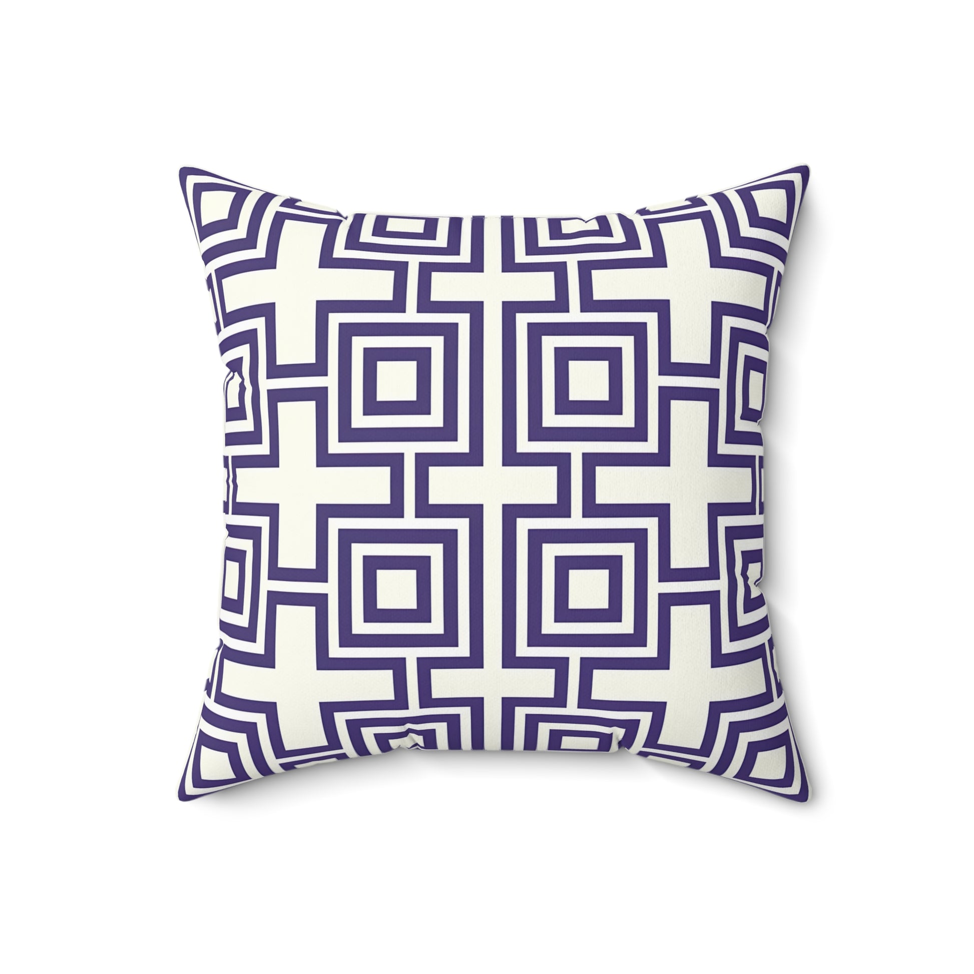 Purple Geometric Pattern Pillow Cover | Modern Decor, Cozy Living Room Cushion, Stylish Home Accent, Gift for Her, Throw Pillow - LOLA VEGAS ART