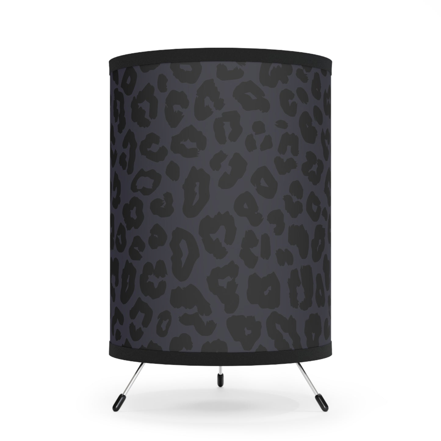 Table Lamp, Black Leopard Print Tripod Lamp, Hollywood Regency Home Decor, US/CA Plug, Glamorous Night Light, Dramatic Reading Lamp, - LOLA VEGAS ART