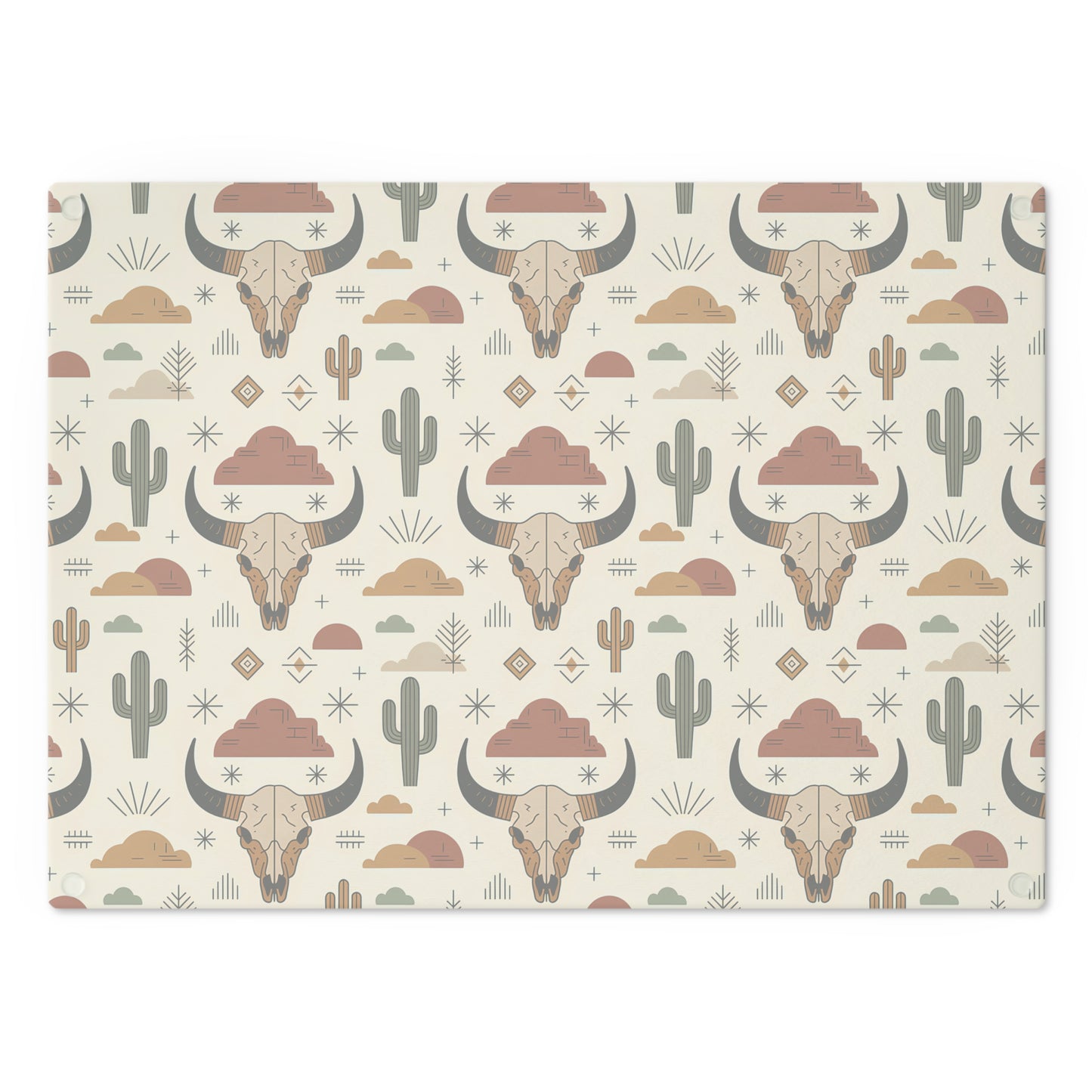 Rustic Western Cutting Board, Bull Skull Design, Unique Kitchen Decor, Gifts for Chefs, Housewarming, Southwestern Style, Farmhouse - LOLA VEGAS ART
