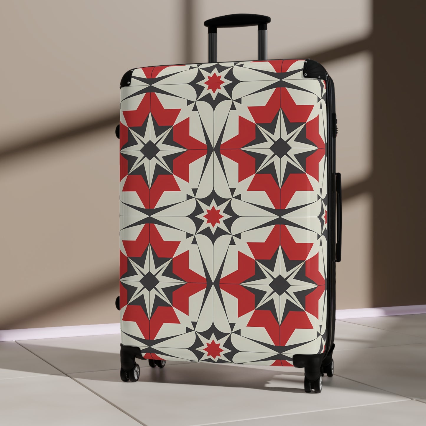 Stylish Travel Suitcase with Star Pattern, Luggage for Adventurers, Travel Gift for Her/Him, Unique Weekend Bag, Vacation Essentials - LOLA VEGAS ART