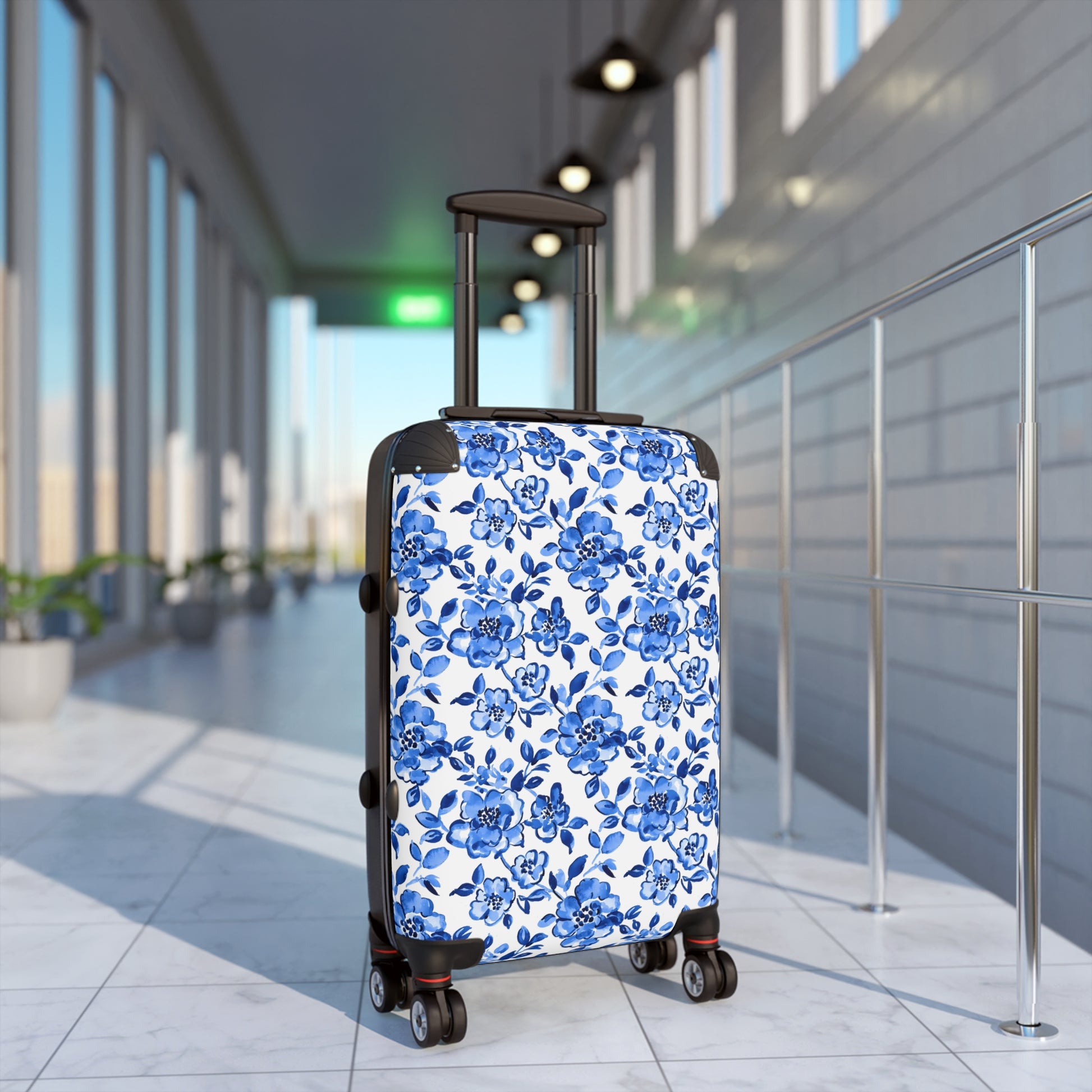 Floral Pattern Suitcase, Stylish Travel Luggage, Perfect for Vacations, Gifts for Travelers, Trendy Suitcase for Every Adventure - LOLA VEGAS ART