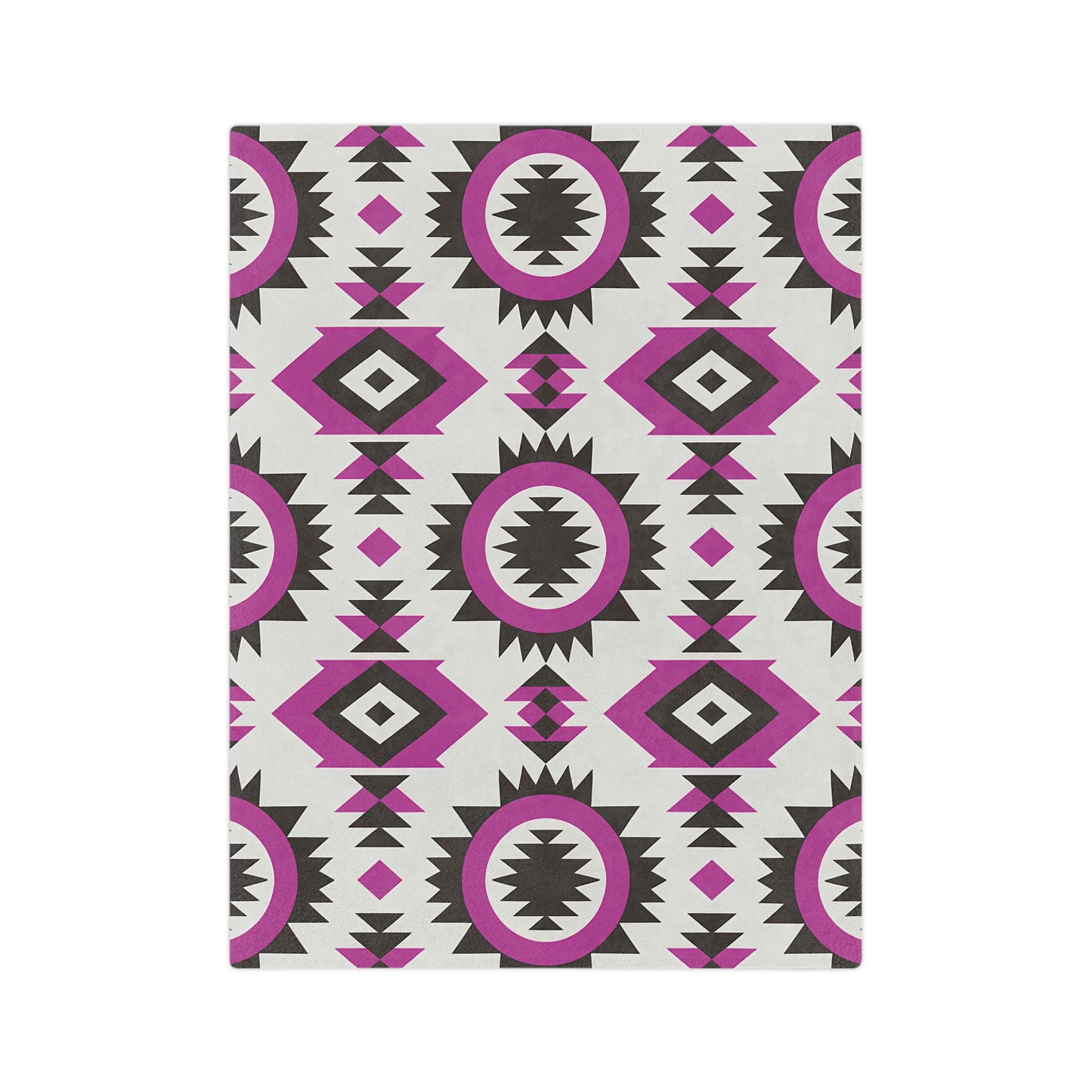 Geometric Pattern Velveteen Microfiber Blanket - Cozy Home Decor, Gift for Friends, Bohemian Style, Halloween, Layering - LOLA VEGAS ART