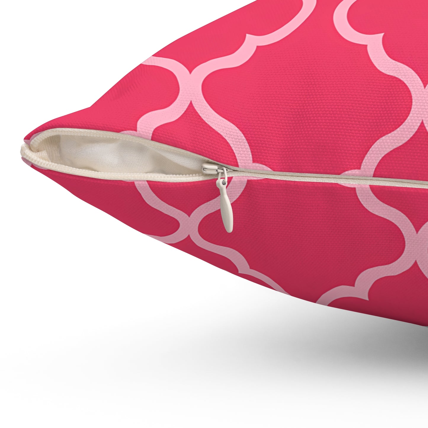 Chic Pink Patterned Pillow - Modern Home Decor, Throw Cushion, Decorative Pillow, Sofa Accent, Gift for Her, Moroccan Quatrefoil - LOLA VEGAS ART