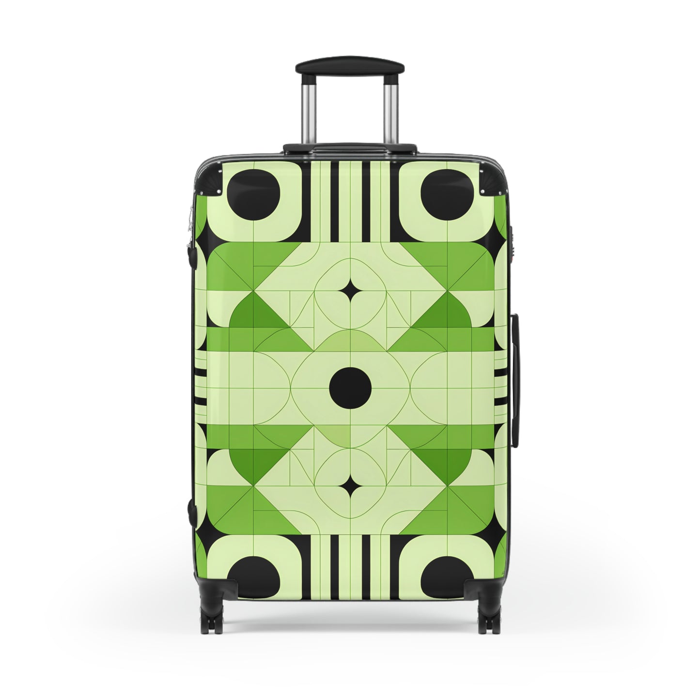 Stylish Suitcase with Geometric Design for Travel Lovers, Luggage, Weekend Getaway, Vacation, Holiday Gift, Trendy Travel Gear - LOLA VEGAS ART