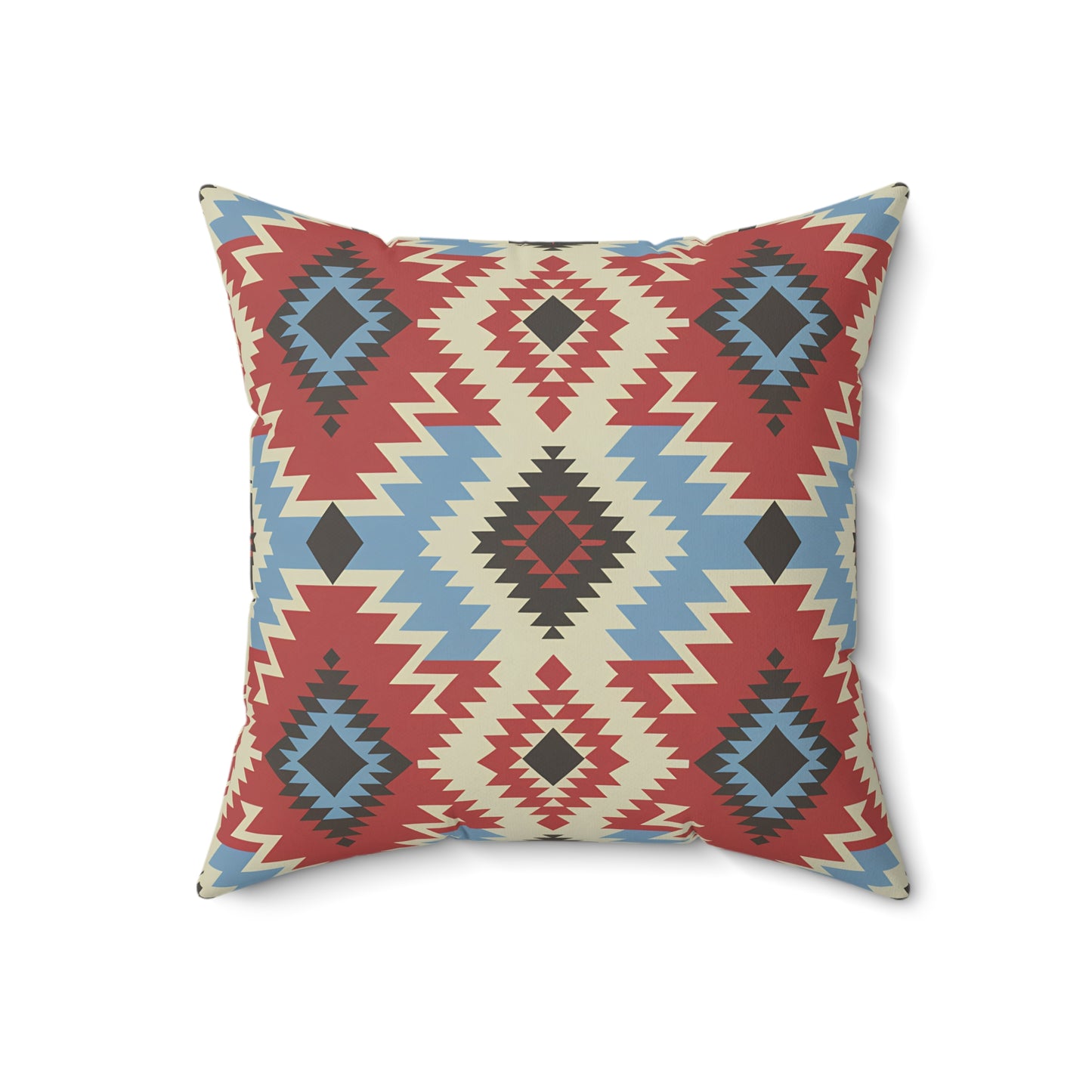 Boho Geometric Square Pillow, Cozy Home Decor, Modern Tribal Cushion, Gift for Friends, Bohemian Living Room Accent - LOLA VEGAS ART