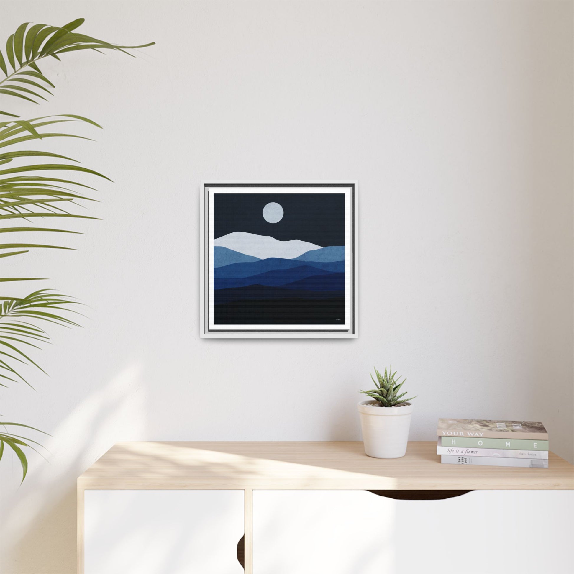 Framed Canvas Art, Serene Mountain Landscape, Modern Home Decor, Nature Wall Art, Gift for Nature Lovers, Interior Design - LOLA VEGAS ART