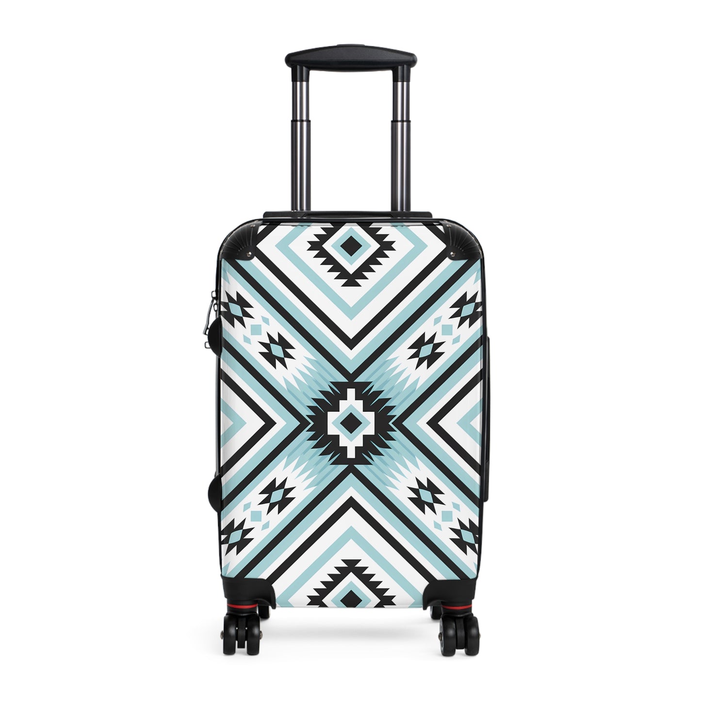 Bohemian Style Suitcase with Geometric Design, Travel Luggage, Unique Gift for Travelers, Vacation Essentials, Patterned Travel Case - LOLA VEGAS ART