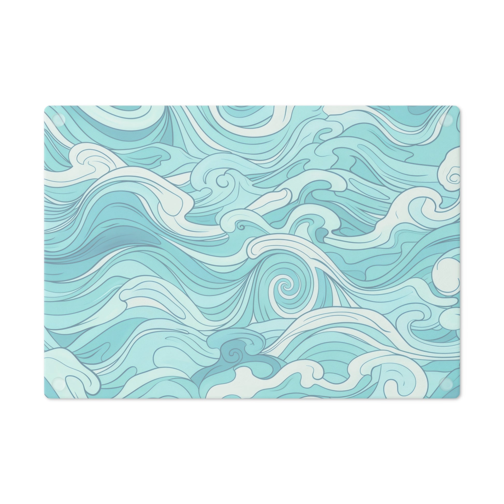 Ocean Waves Cutting Board - Aesthetic Kitchen Accessory, Beach House Decor, Unique Gift for Foodies, Housewarming Present, Cooking - LOLA VEGAS ART