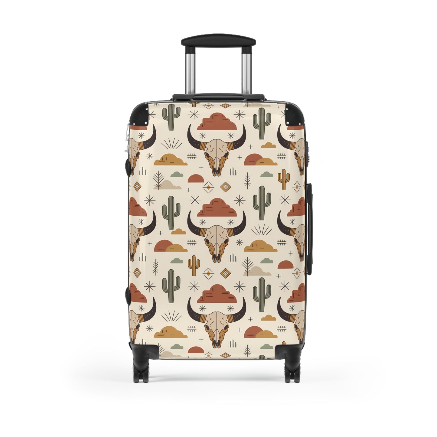 Southwest Desert Pattern Suitcase, Travel Luggage, Bohemian Style Carry-On, Unique Gift for Wanderlust, Vacation Accessory - LOLA VEGAS ART