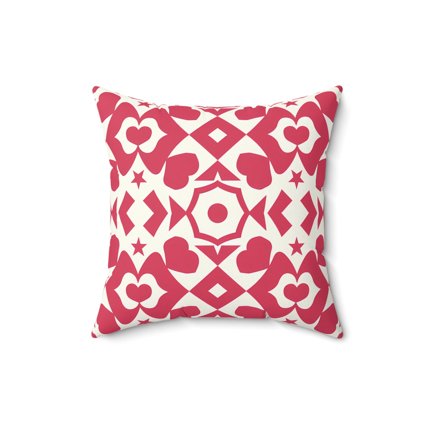 Romantic Heart Pattern Pillow, Cozy Home Decor for Valentine's Day, Gift for Loved Ones, Decorative Cushion, Heartfelt Accent Pillow - LOLA VEGAS ART