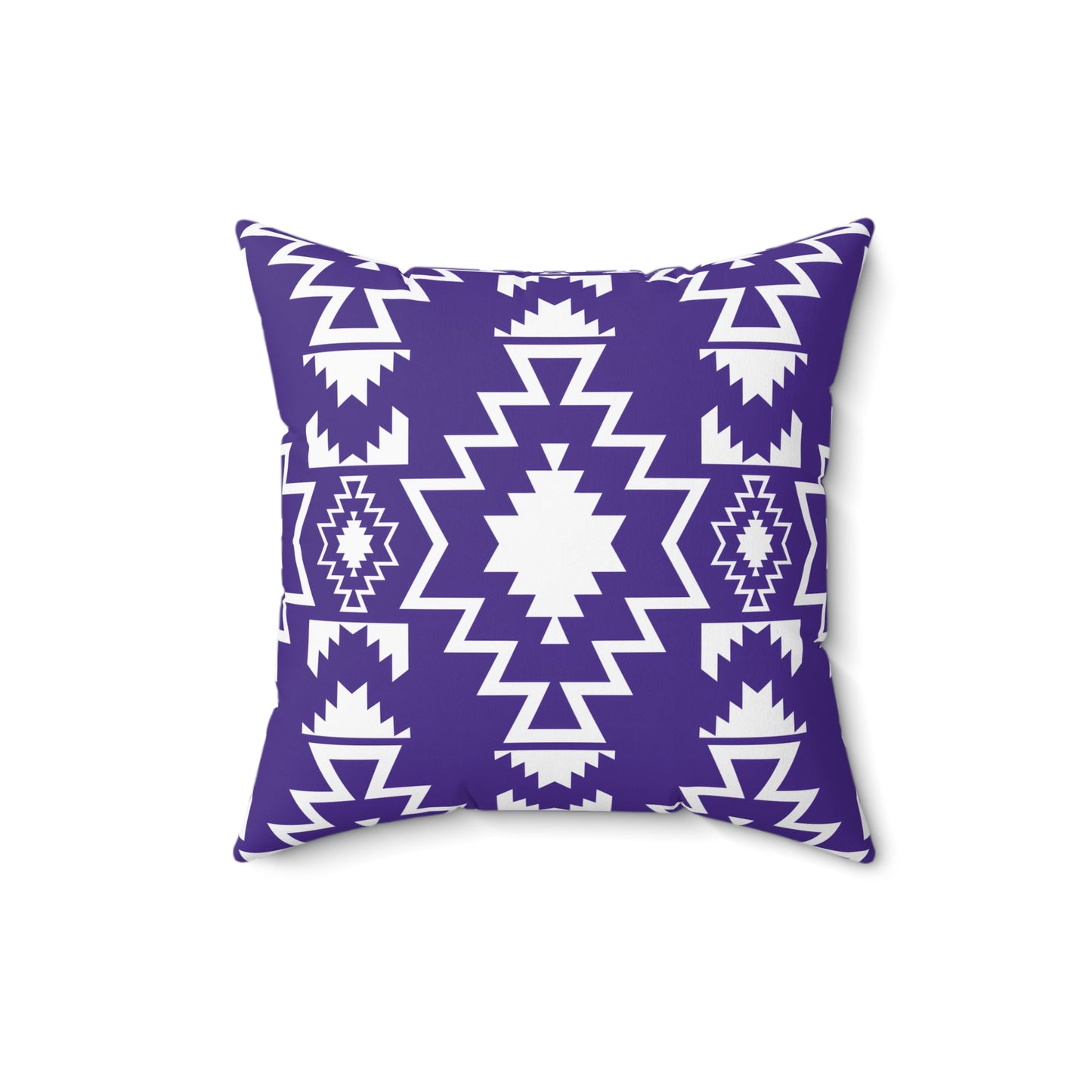 Geometric Purple and White Patterned Pillow, Cozy Decorative Cushion, Living Room Decor, Boho Chic Home Accent, Modern Tribal Pillow - LOLA VEGAS ART