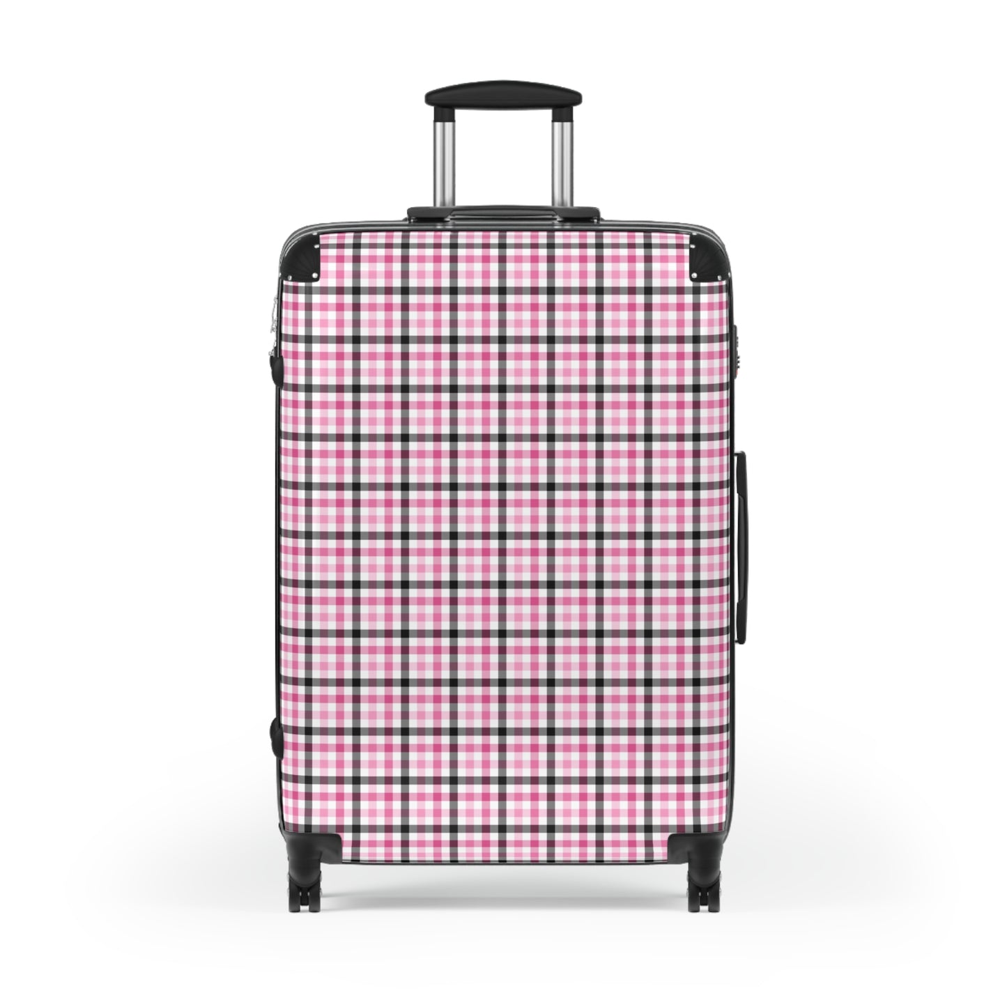 Chic Traveling Suitcase, Stylish Luggage for Women, Checked Pattern Carry-On, Travel Accessory, Airport Essentials - LOLA VEGAS ART