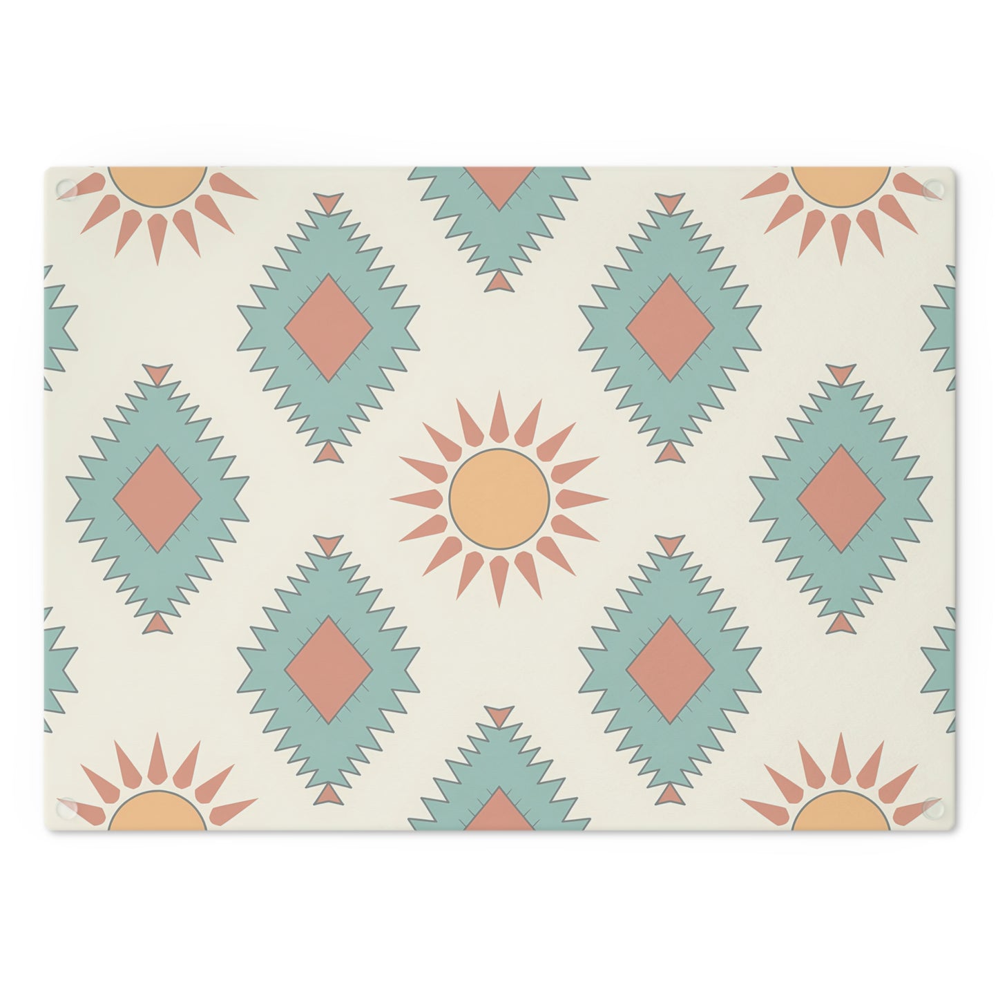 Southwestern Cutting Board with Geometric Pattern, Perfect for Entertaining, Kitchen Decor, Gift for Foodies, Housewarming, Boho Style - LOLA VEGAS ART