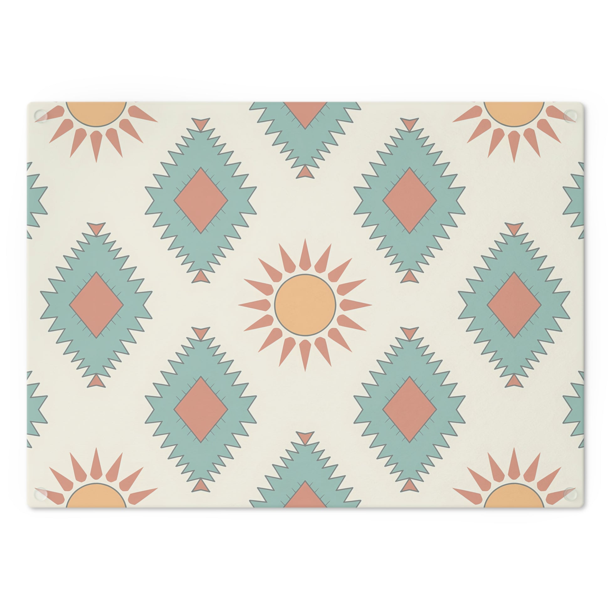 Southwestern Cutting Board with Geometric Pattern, Perfect for Entertaining, Kitchen Decor, Gift for Foodies, Housewarming, Boho Style - LOLA VEGAS ART
