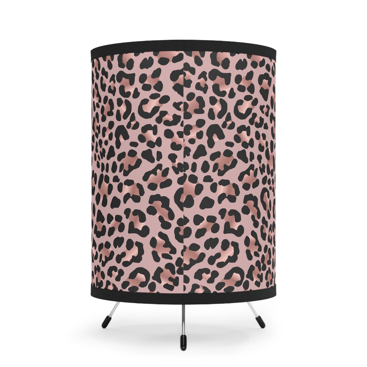 Table Lamp, Pink Black Leopard Print, Hollywood Regency Glam Decor, US CA Plug, High-Res Shade, Feminine Bedroom Lighting, Girly Home - LOLA VEGAS ART