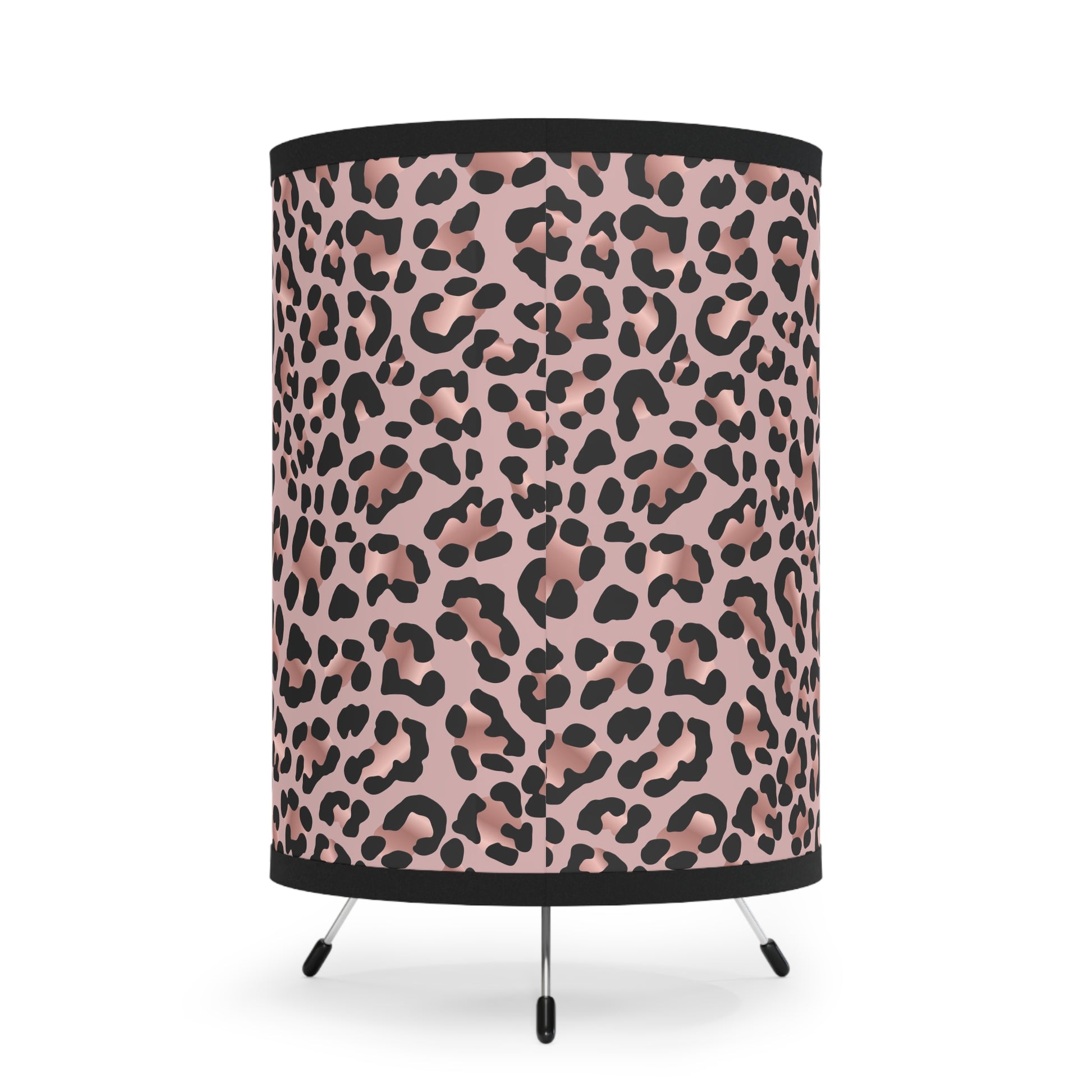Table Lamp, Pink Black Leopard Print, Hollywood Regency Glam Decor, US CA Plug, High-Res Shade, Feminine Bedroom Lighting, Girly Home - LOLA VEGAS ART