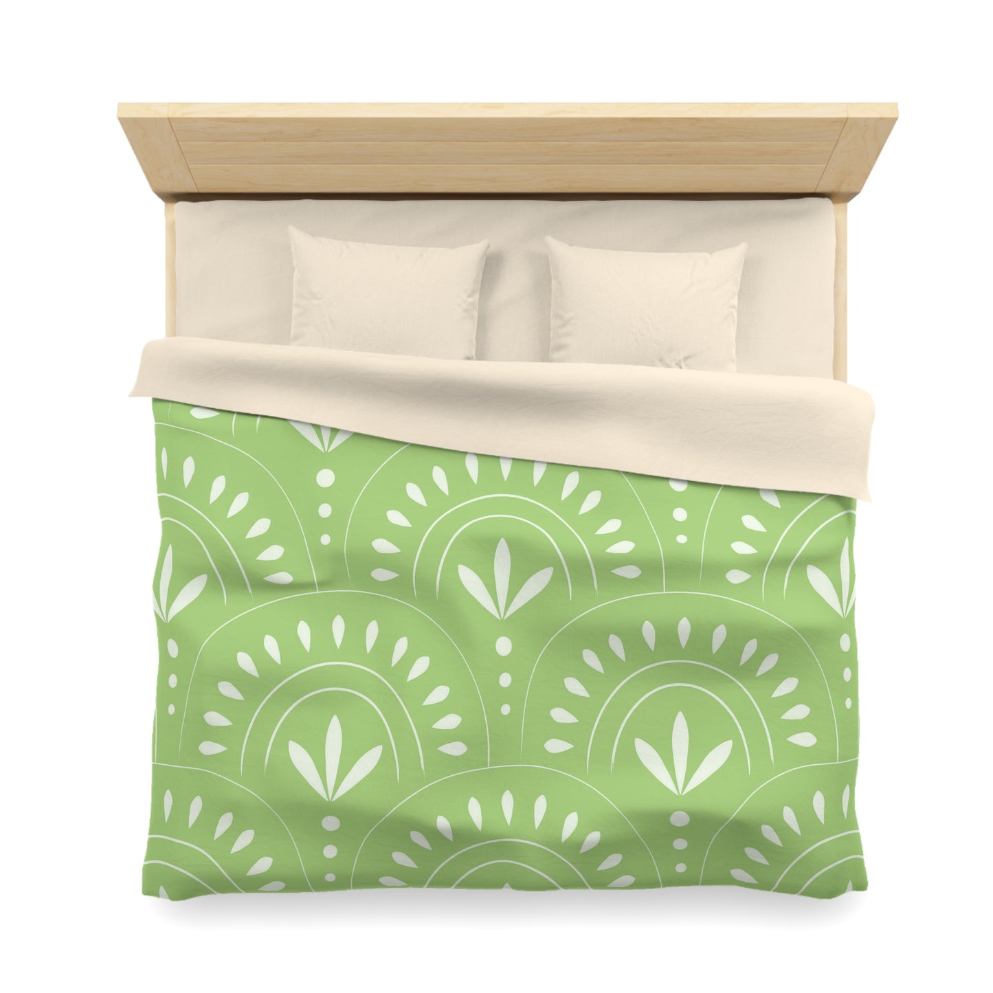 Botanical Pattern Microfiber Duvet Cover Set | Eco-Friendly Bedding for Cozy Bedrooms, Gift for Home Decor Lovers, Spring Refresh - LOLA VEGAS ART