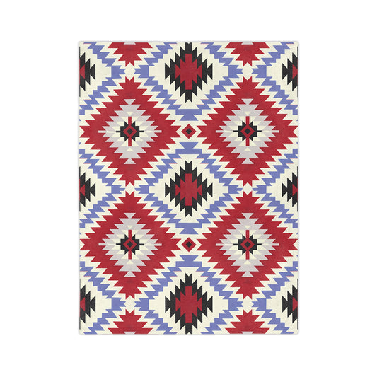 Cozy Velveteen Microfiber Blanket - Warm Southwest Pattern, Perfect for Home Decor, Gift for Holidays, Picnic, Living Room - LOLA VEGAS ART