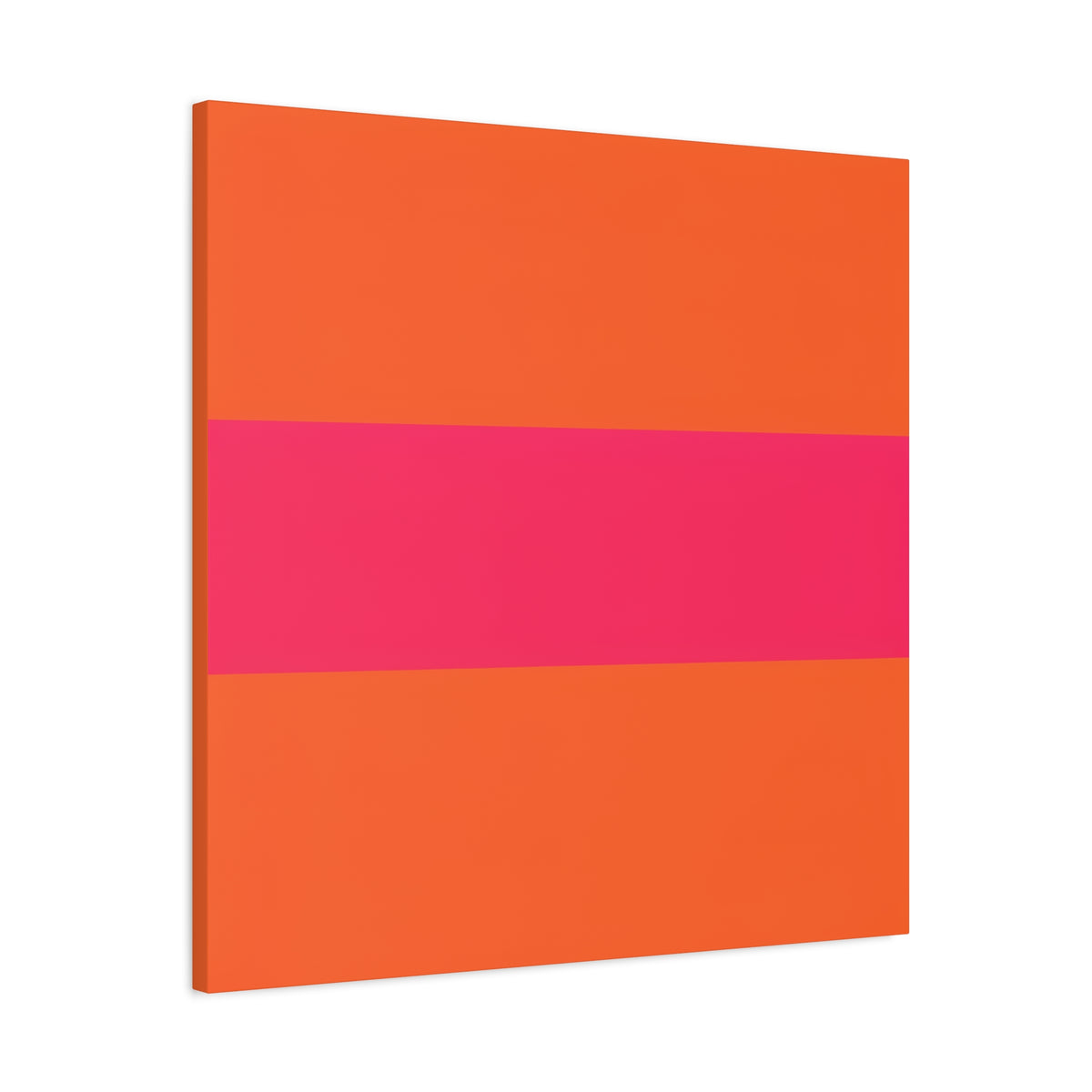 Copy of Bold Pink Stripe Orange Canvas Wall Art