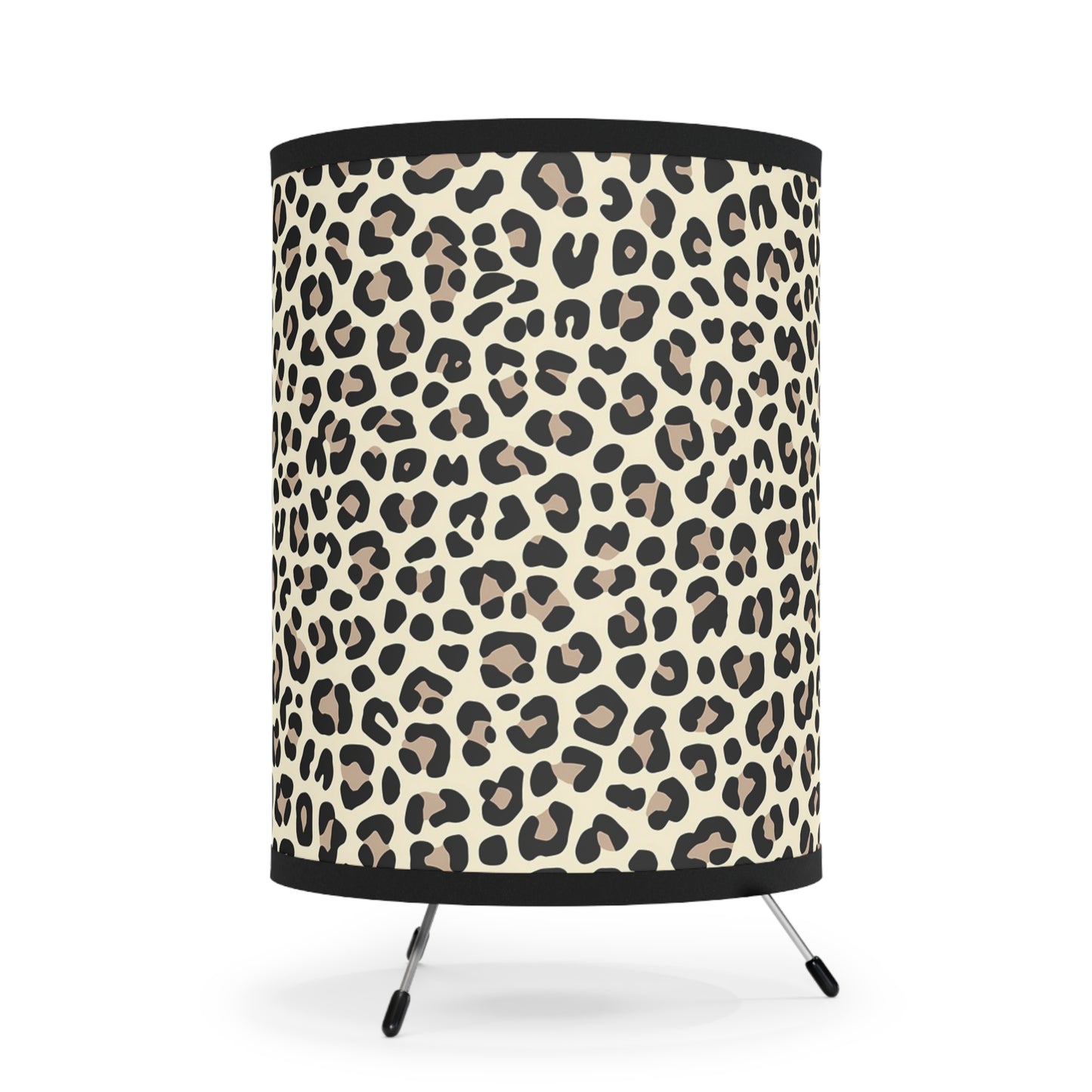 Leopard Print Tripod Lamp, Stylish Home Decor, Modern Lighting, Unique Gift, Animal Pattern Shade, Living Room Accent - LOLA VEGAS ART