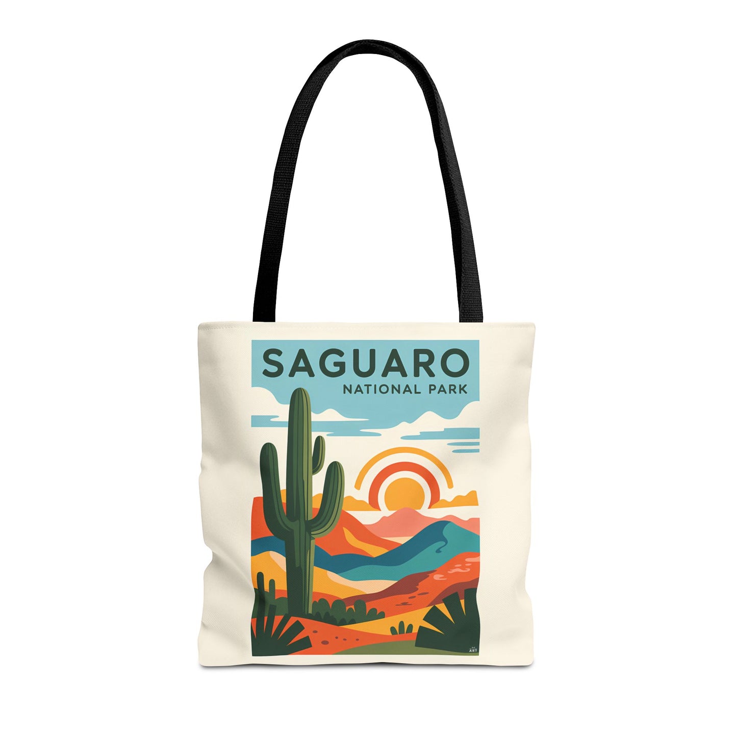 Saguaro National Park Tote Bag, Eco-Friendly Shopping Bag, Cactus Design, Nature Lover Gift, Hiking Bag, Travel Accessory - LOLA VEGAS ART