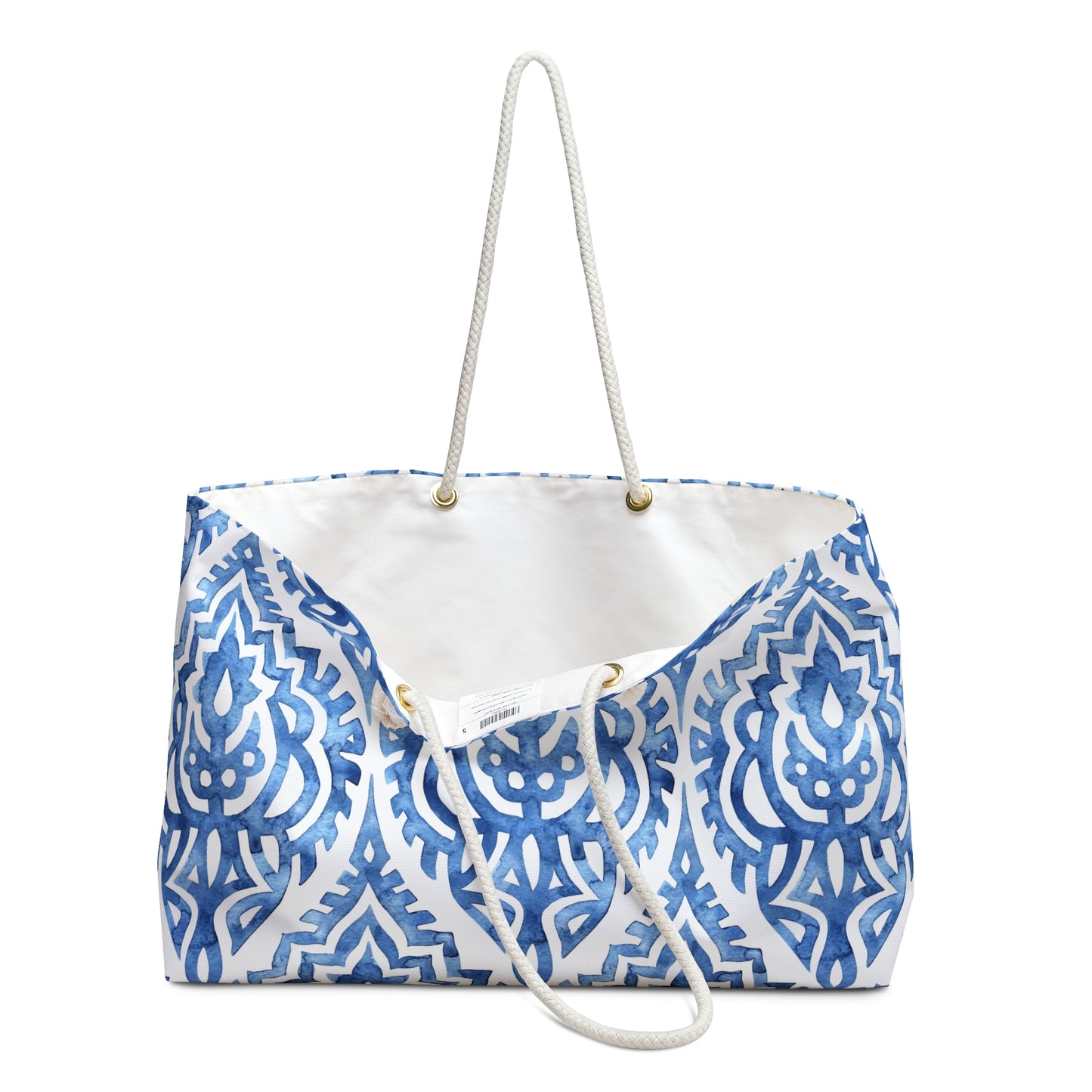 Boho-Chic Weekender Bag, Decorative Tote, Travel Bag for Weekend Getaways, Beach Vacation, Stylish Storage - LOLA VEGAS ART