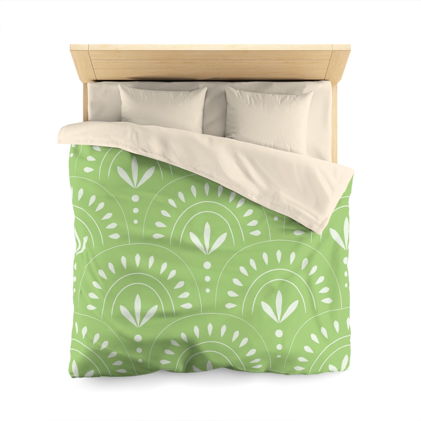 Botanical Pattern Microfiber Duvet Cover Set | Eco-Friendly Bedding for Cozy Bedrooms, Gift for Home Decor Lovers, Spring Refresh - LOLA VEGAS ART